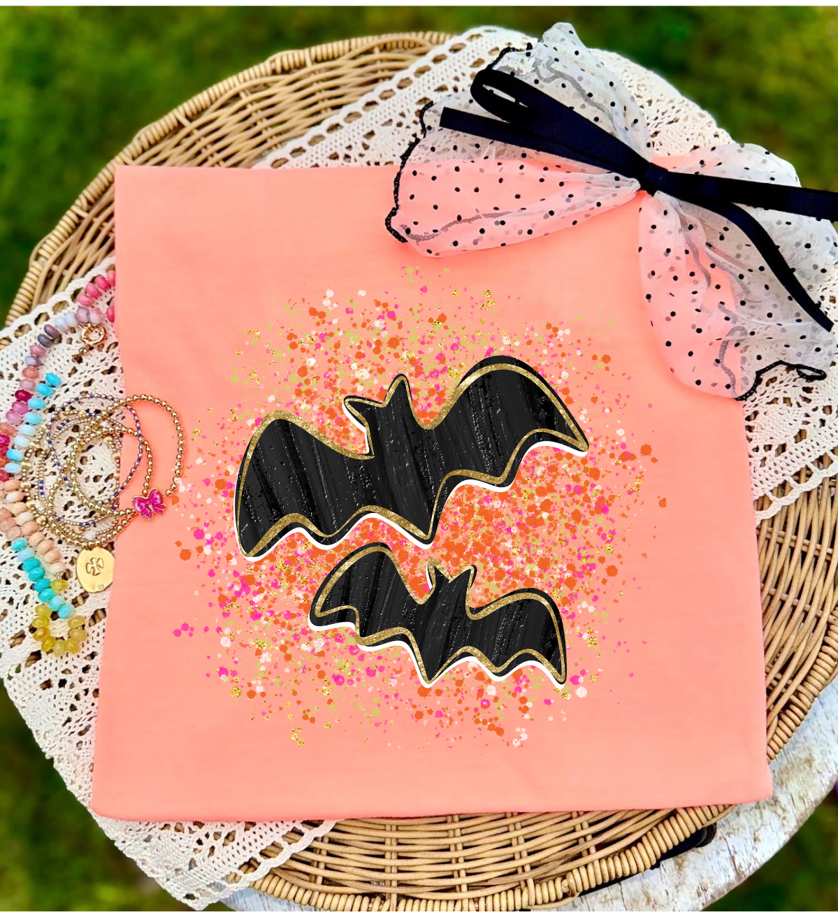 Halloween Bat Splatter T-Shirt