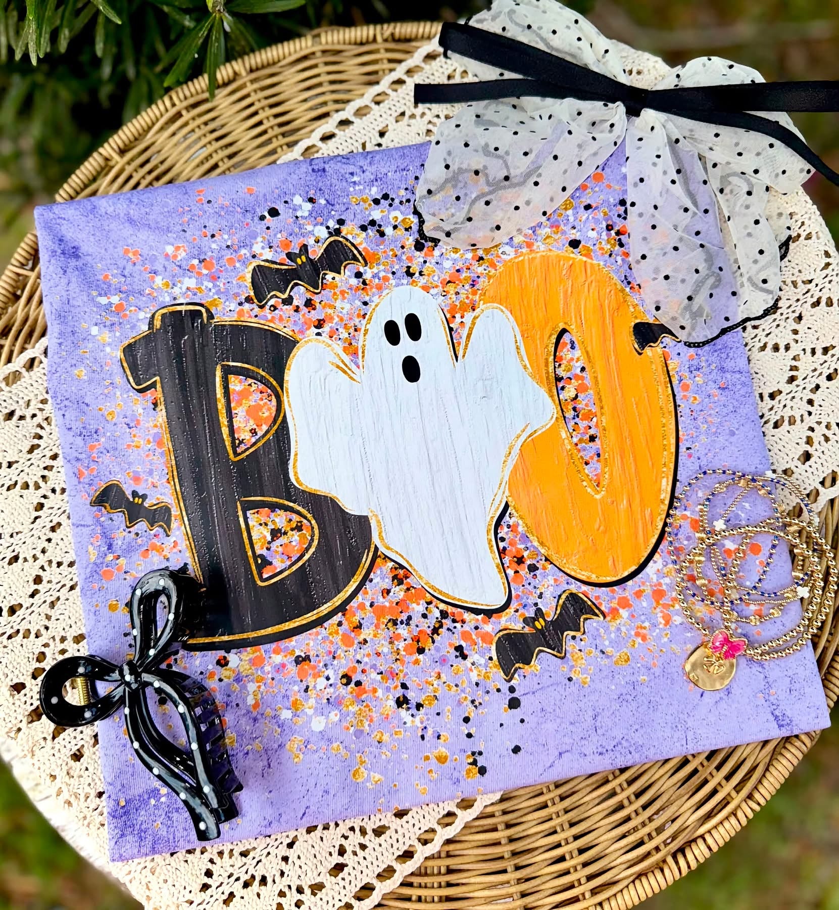 Halloween Boo Splatter Ghost T-Shirt