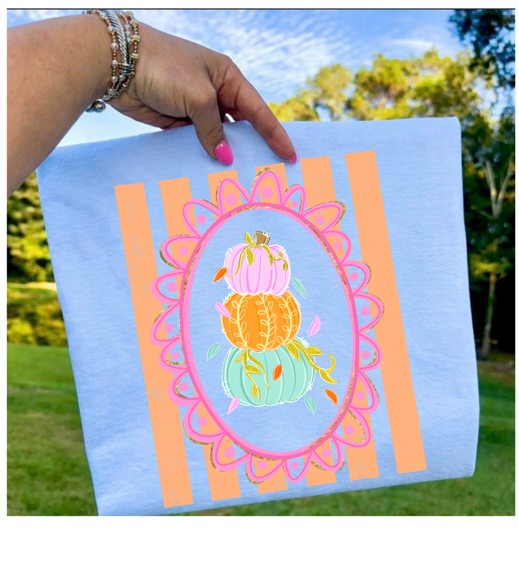 Stacked Pastel Pumpkins T-Shirt