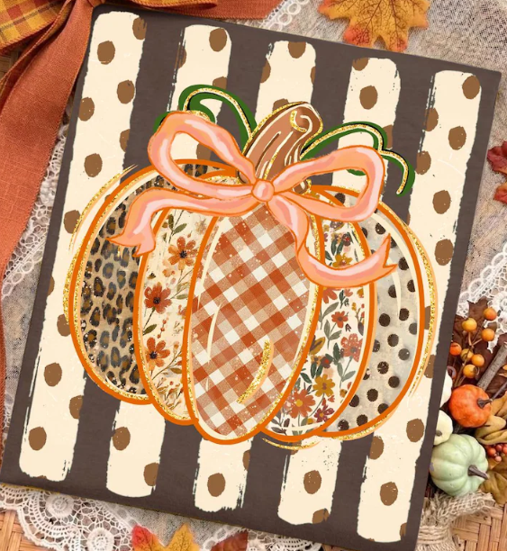 Preppy Fall Pumpkin T-Shirt — Fall Pumpkin Graphic Tee