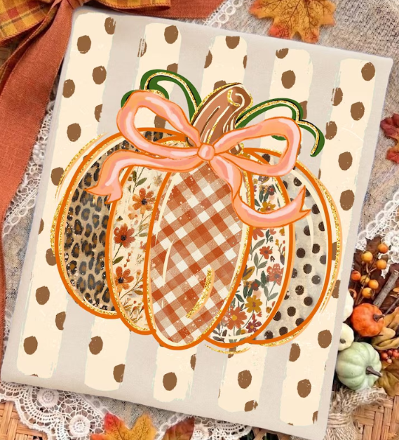 Preppy Fall Pumpkin T-Shirt — Fall Pumpkin Graphic Tee