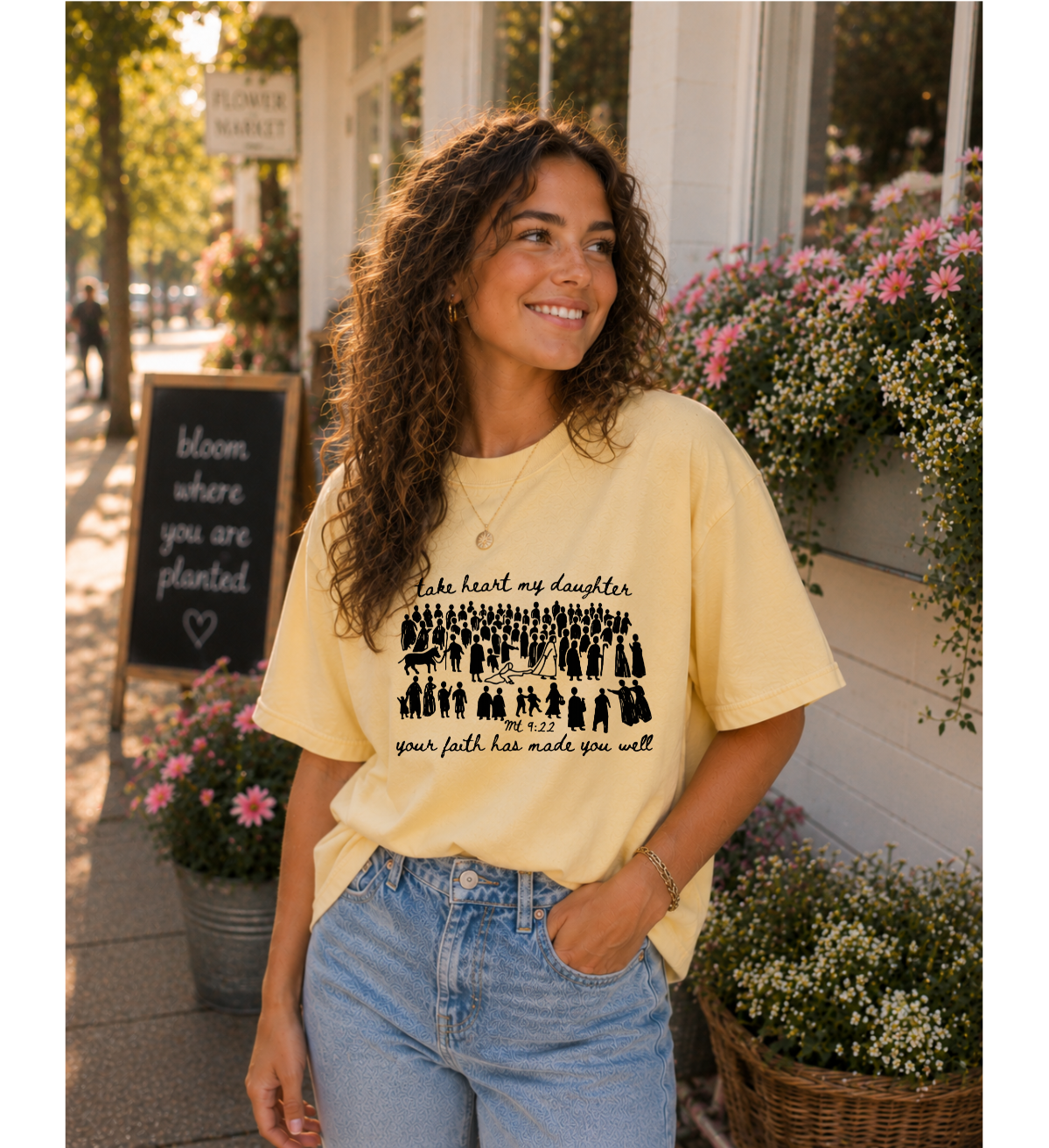 Take Heart My Daughter T-Shirt — Inspirational Faith Graphic Tee