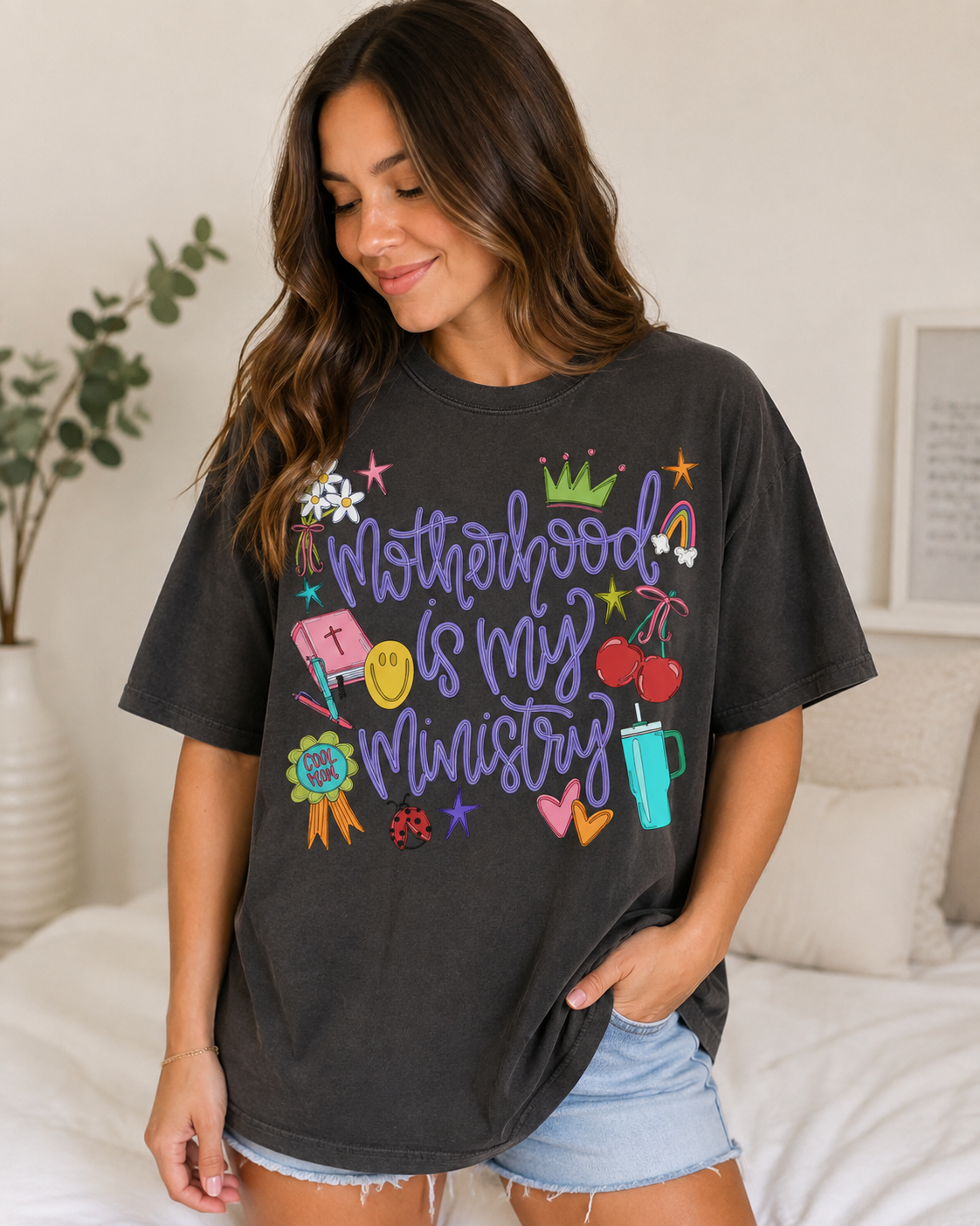 Motherhood is my Ministry purple font