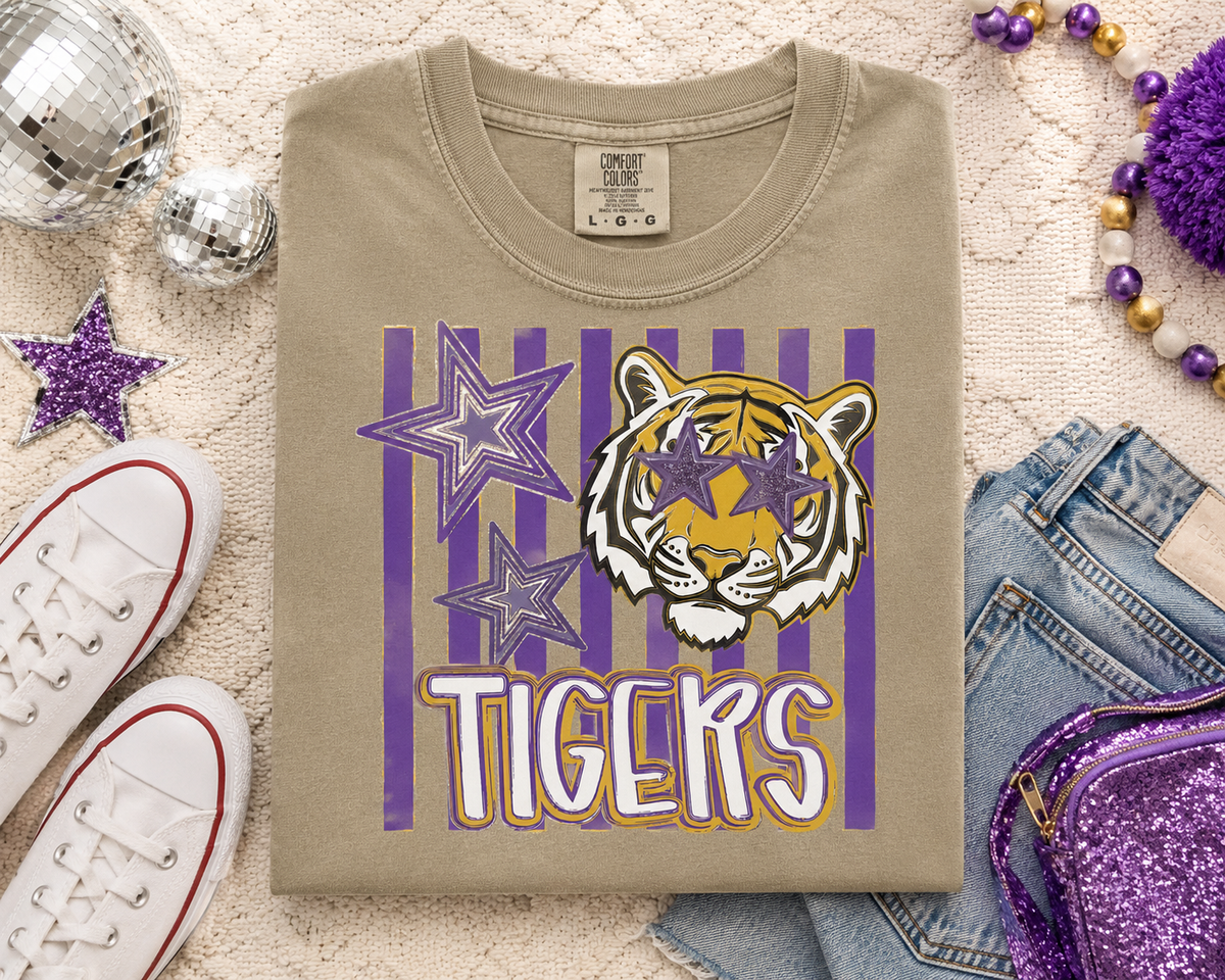 LSU Tigers Retro Stripe Graphic T-Shirt