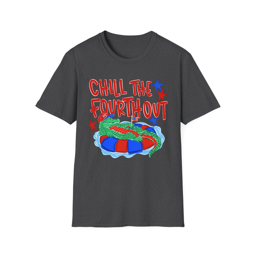 T-Shirt — “Chill the Fourth Out” Patriotic Alligator July 4th Tee