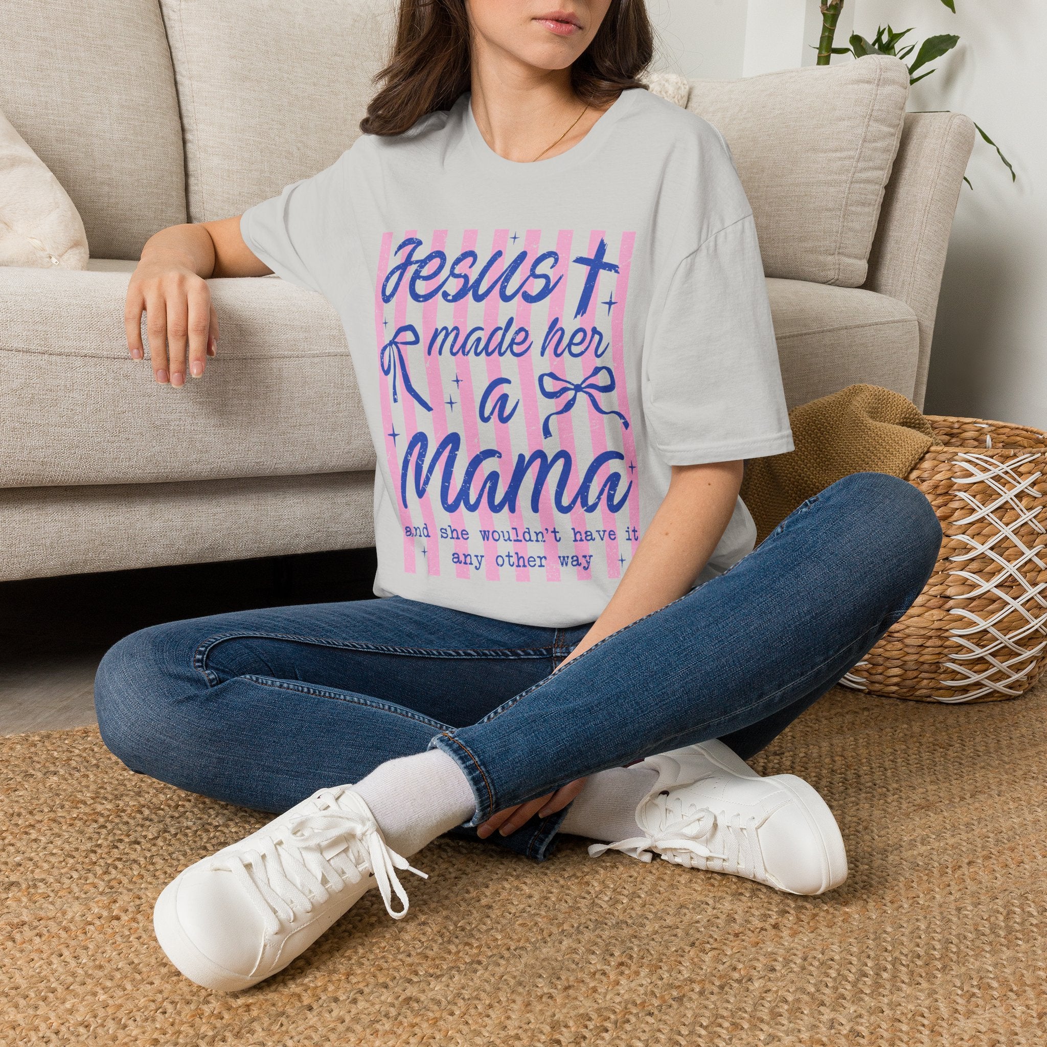 Jesus Made Her a Mama- Gildan Soft Style