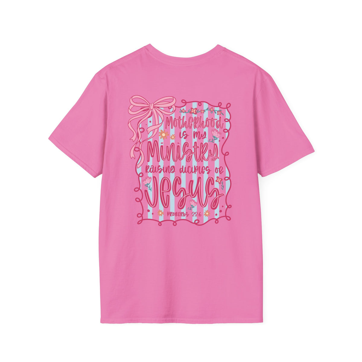 Motherhood is my Ministry Tee – Pink Ribbon Mom Graphic T-Shirt