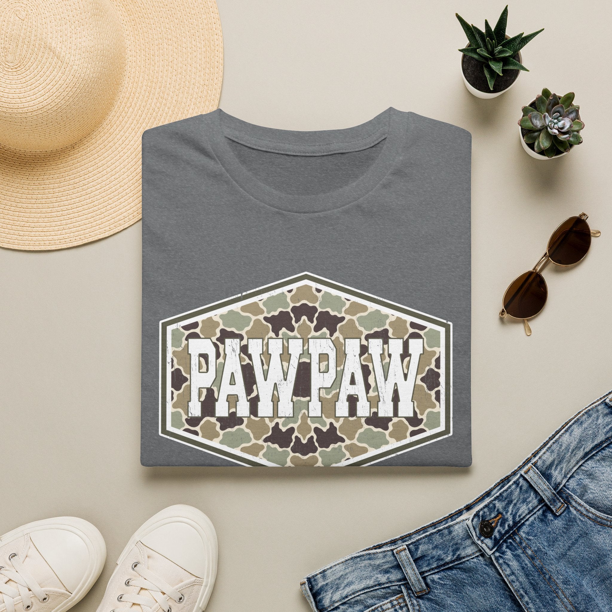 Pawpaw Camo T‑Shirt — Vintage Camouflage Grandpa Tee