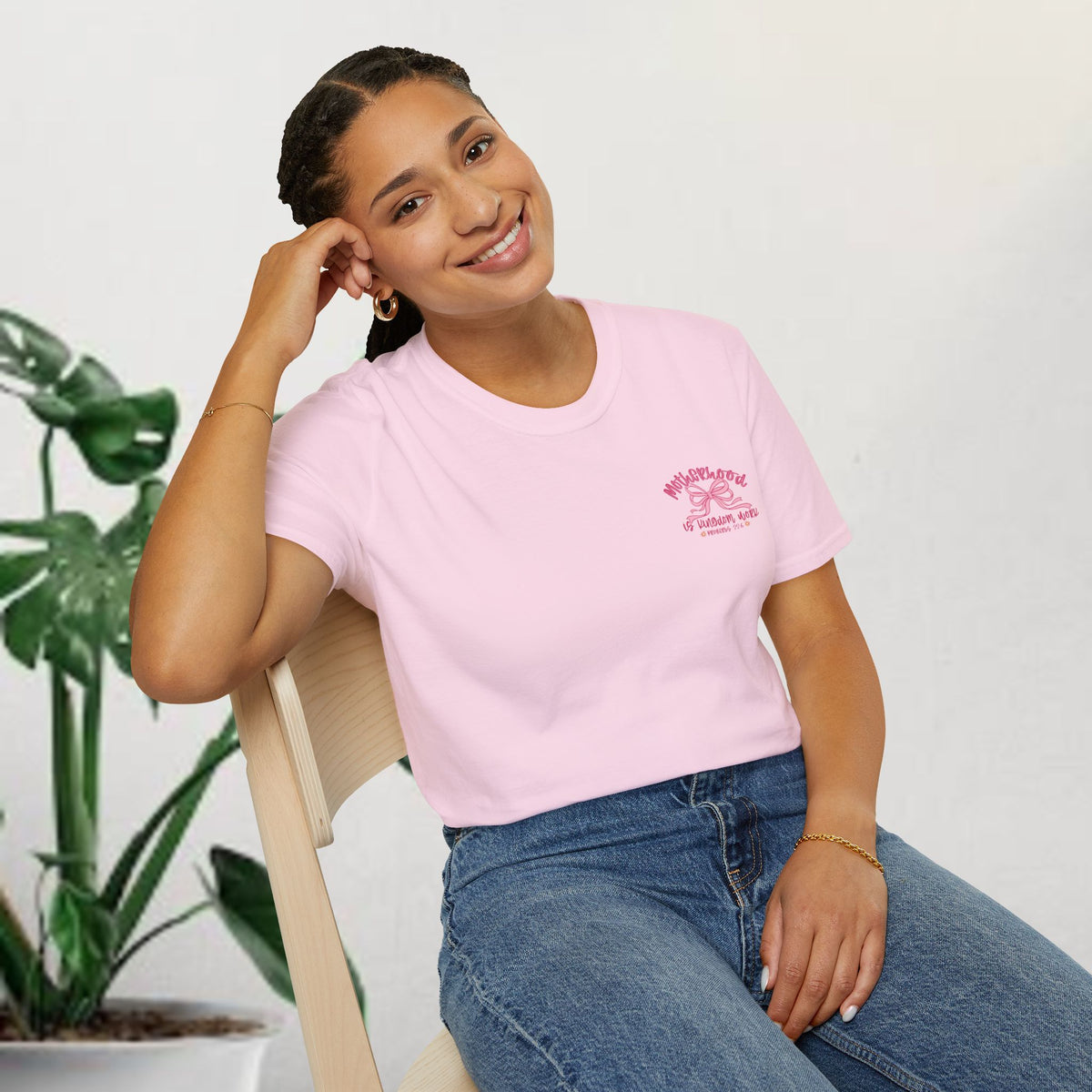 Motherhood is my Ministry Tee – Pink Ribbon Mom Graphic T-Shirt