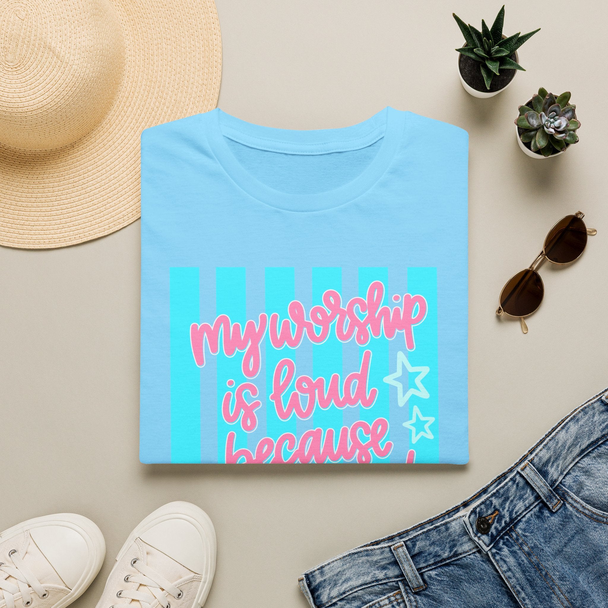"My Worship Is Loud Because My Wounds Are Deep" Inspirational Christian Tee