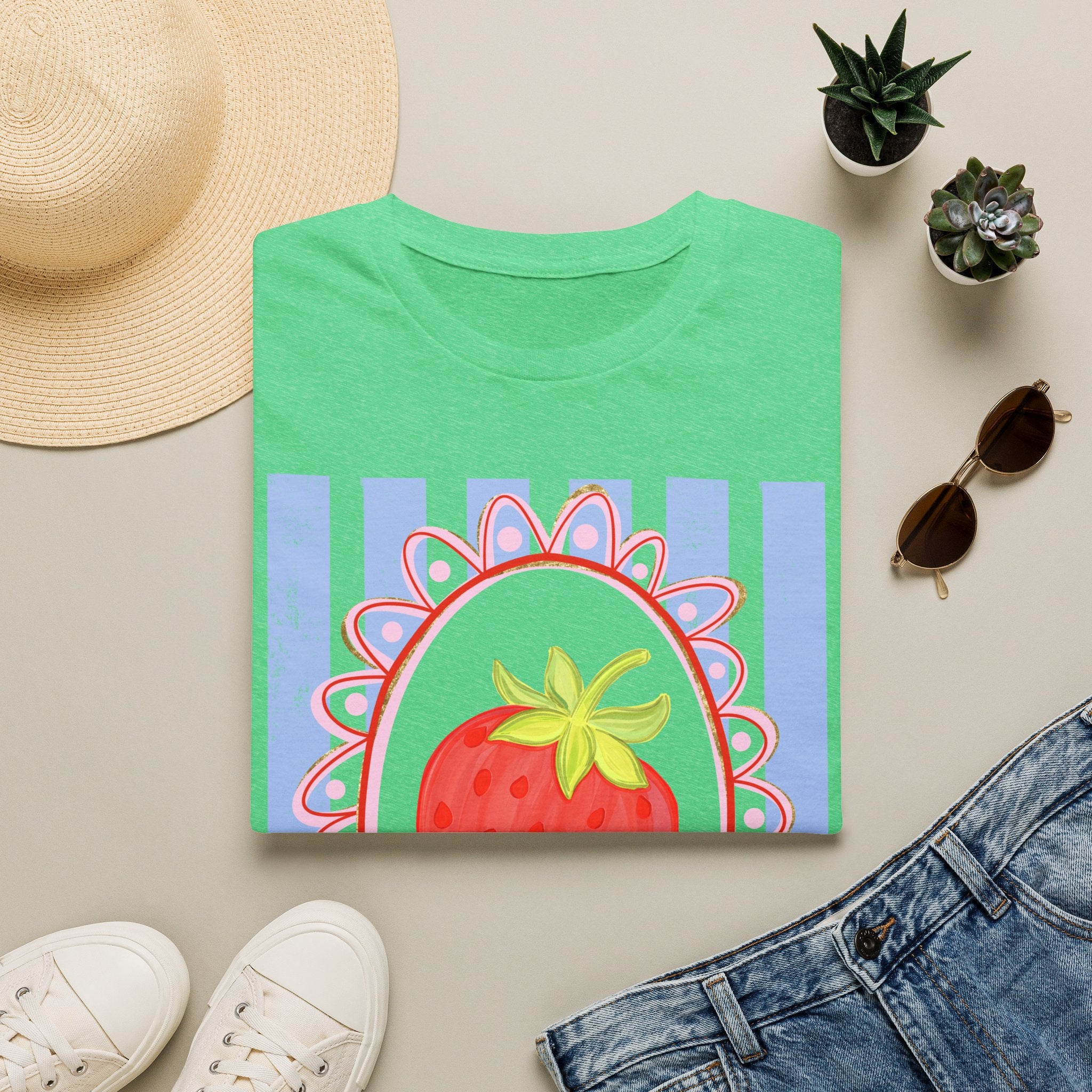 Strawberry with Frame - Gildan Soft Style
