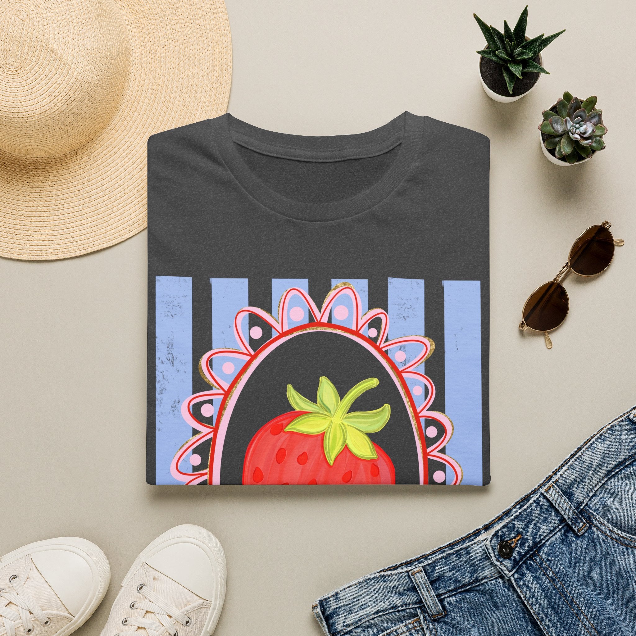 Strawberry with Frame - Gildan Soft Style