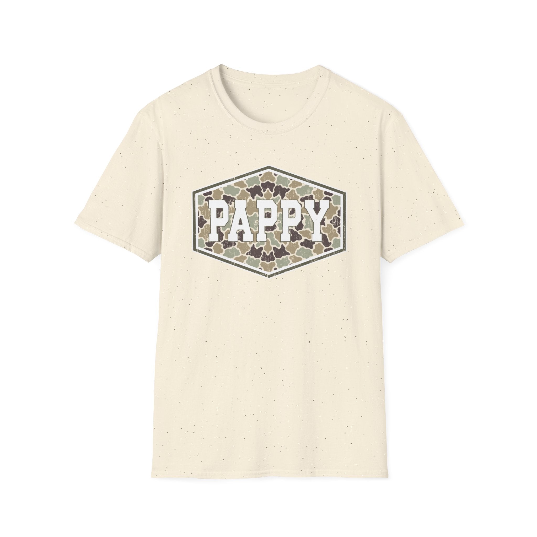 Pappy Camo Badge T-Shirt — Vintage Military-Inspired 'PAPPY' Tee for Dads & Grandfathers