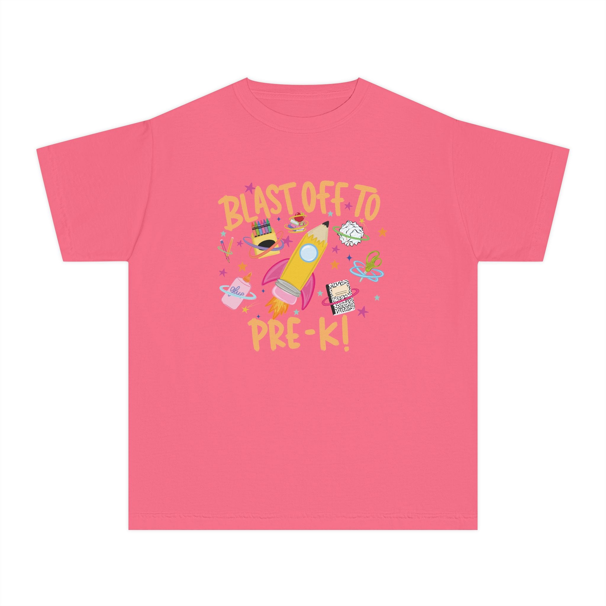 Blast Off to Pre-K! Youth Tee - Cute Rocket Back-to-School Shirt