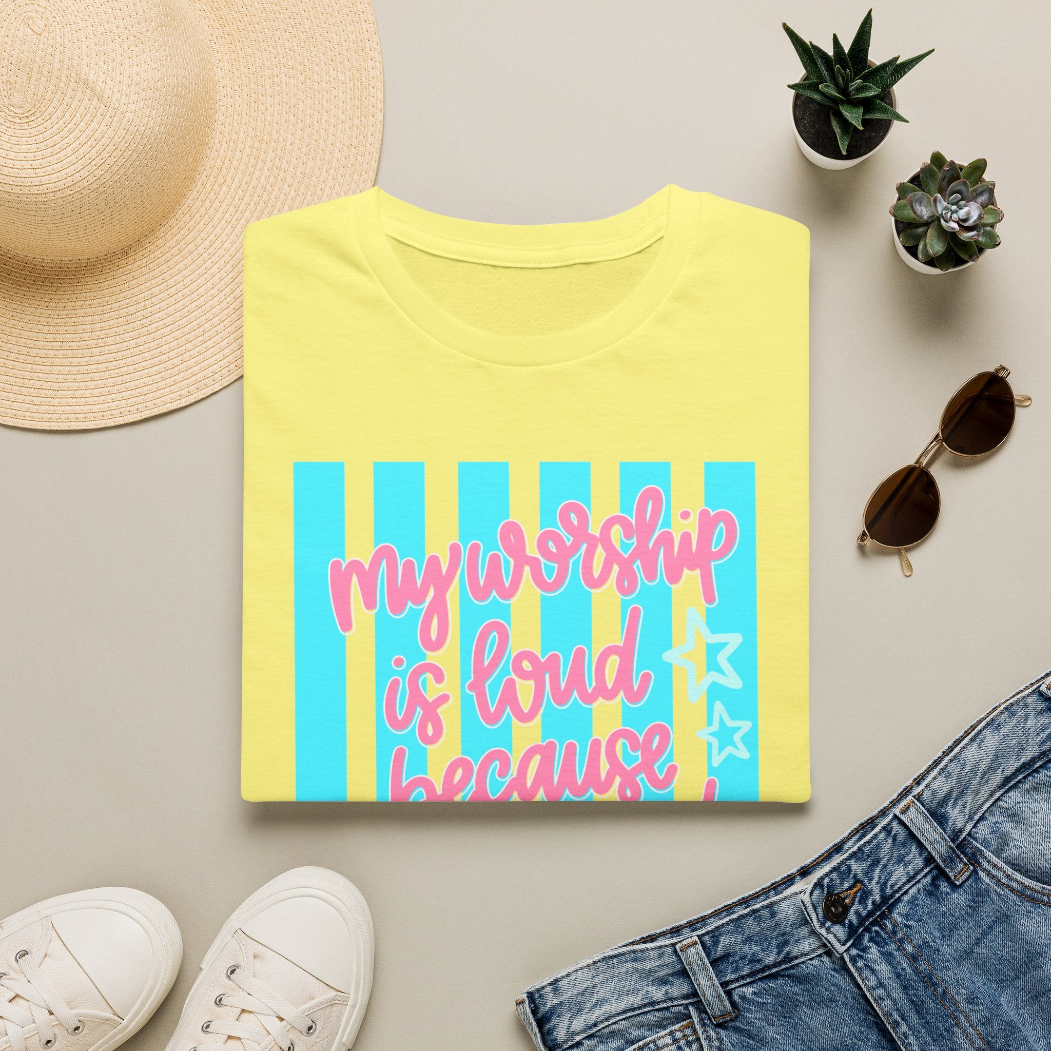 "My Worship Is Loud Because My Wounds Are Deep" Inspirational Christian Tee