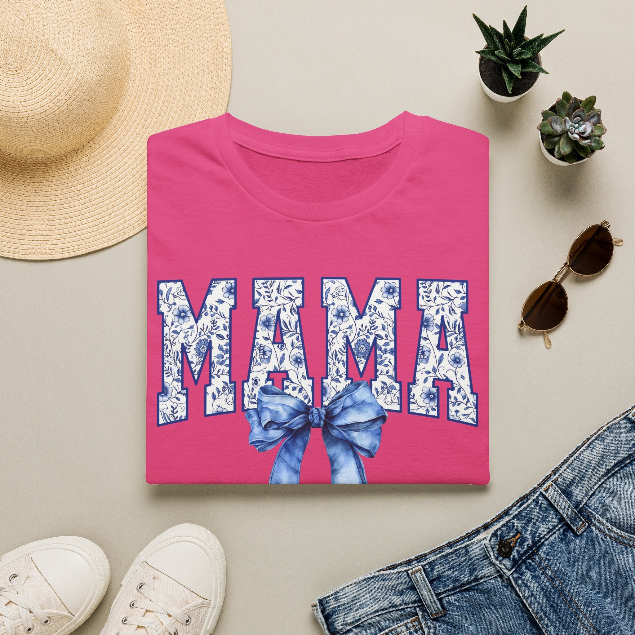 Mama Floral Bow T-Shirt — Mother's Day Graphic Tee