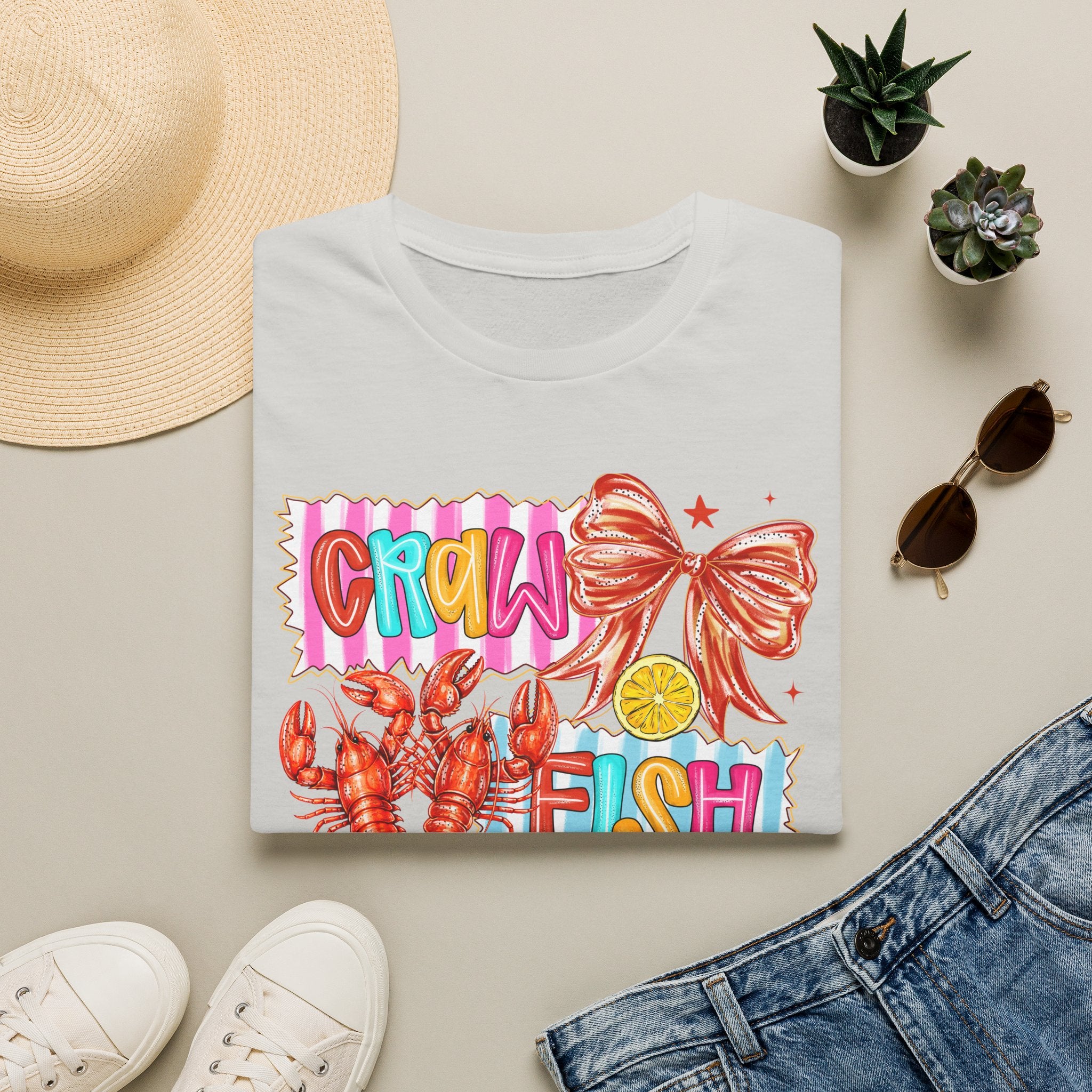 Crawfish Season T-Shirt — Colorful Cajun Seafood Graphic Tee