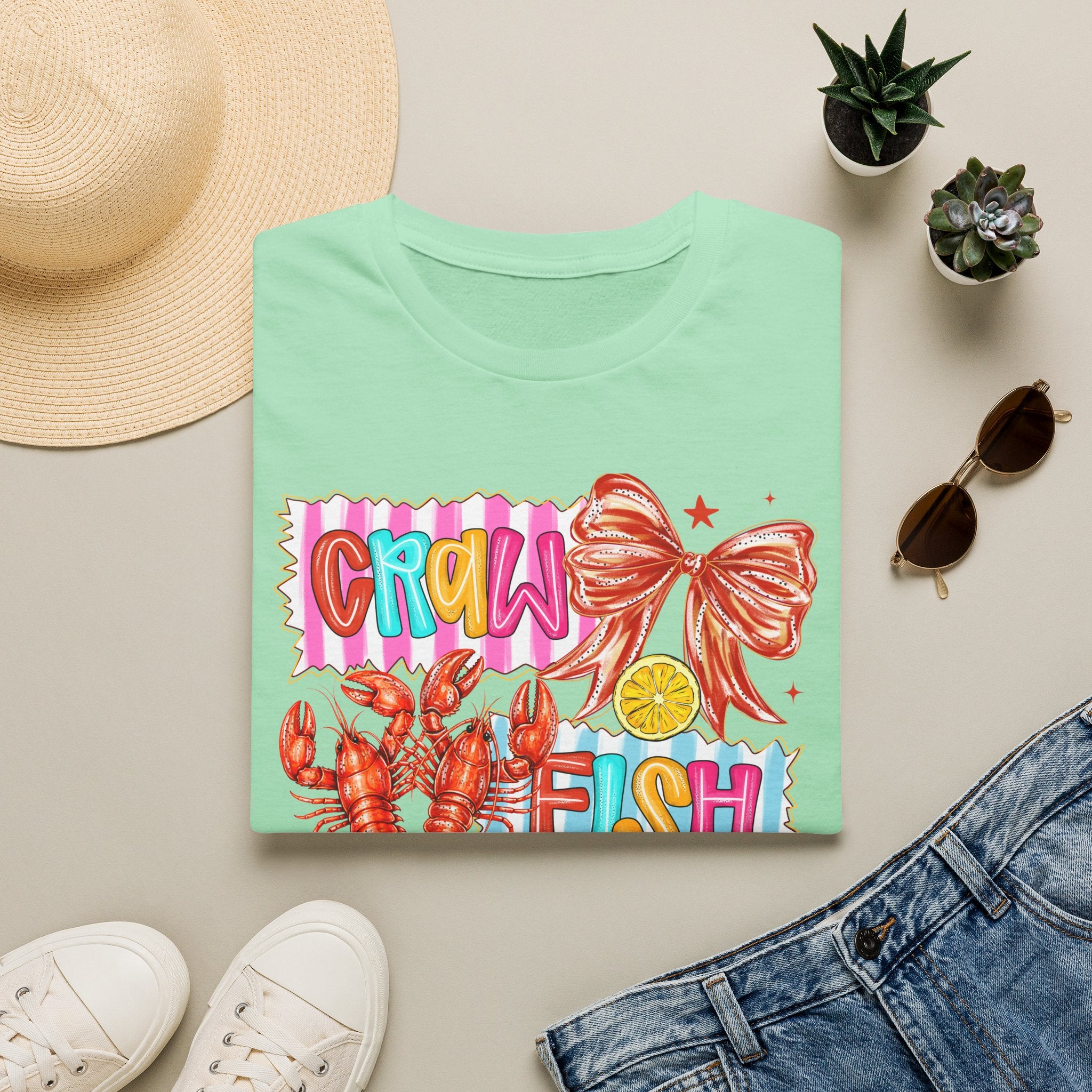 Crawfish Season T-Shirt — Colorful Cajun Seafood Graphic Tee