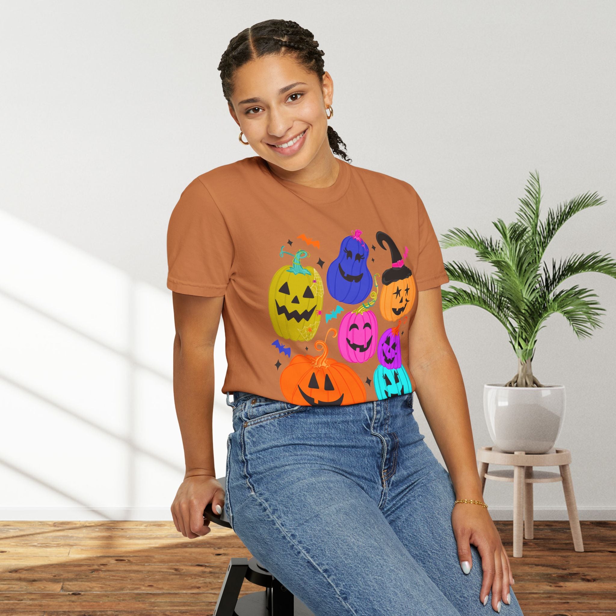 Colorful Jack-O'-Lantern Halloween T-Shirt
