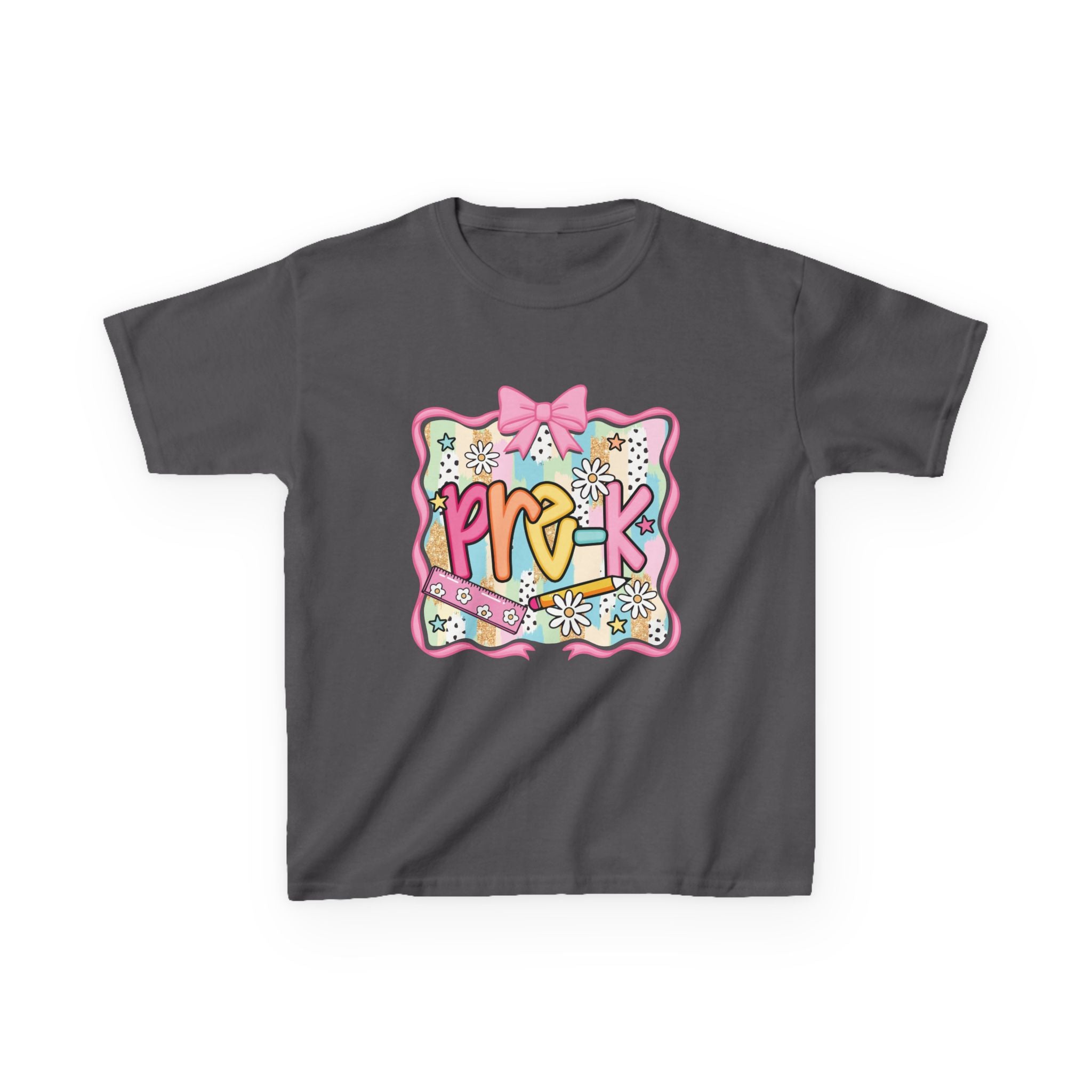 Kids Tee — Colorful 'Pre-K' Floral Design