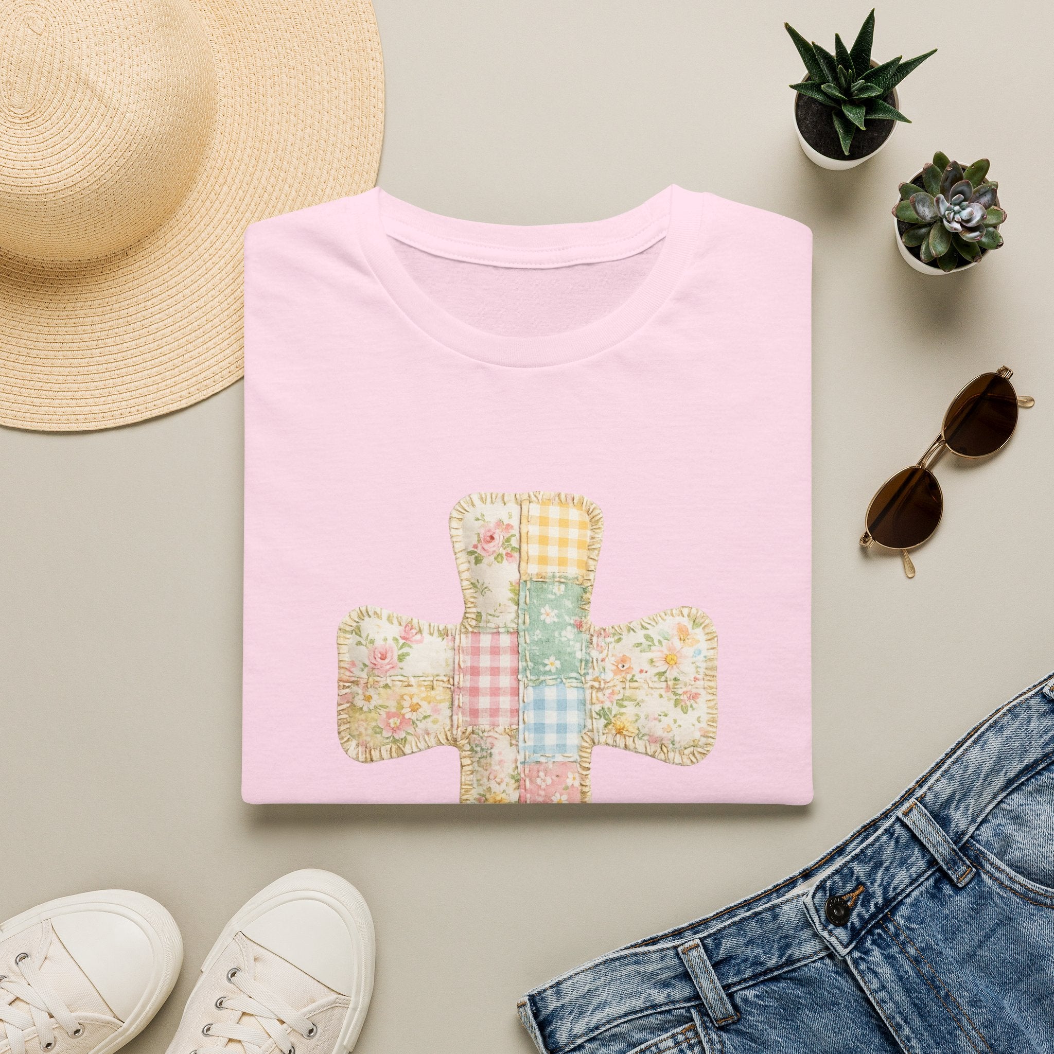 Patchwork Cross - Gildan Soft Style