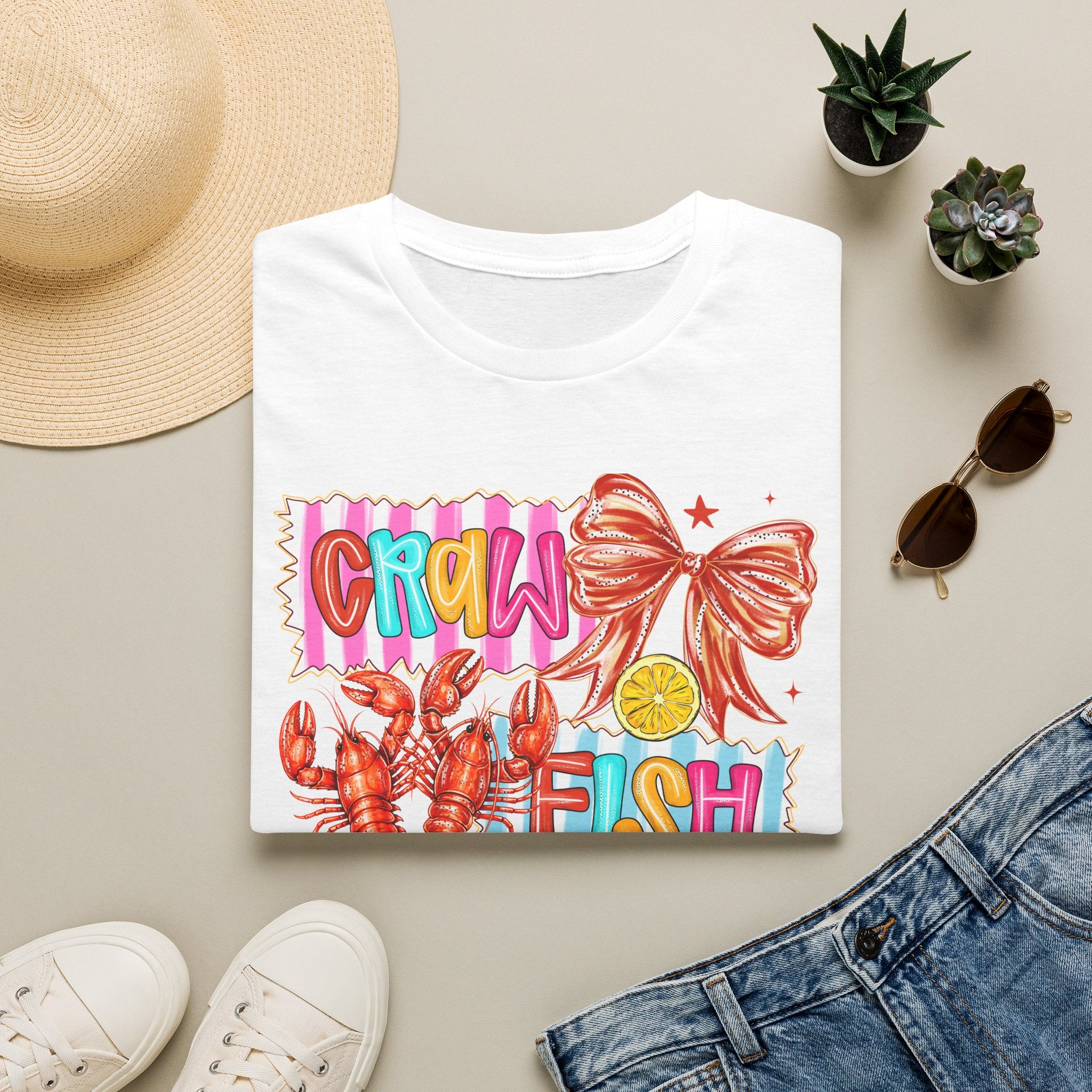 Crawfish Season T-Shirt — Colorful Cajun Seafood Graphic Tee