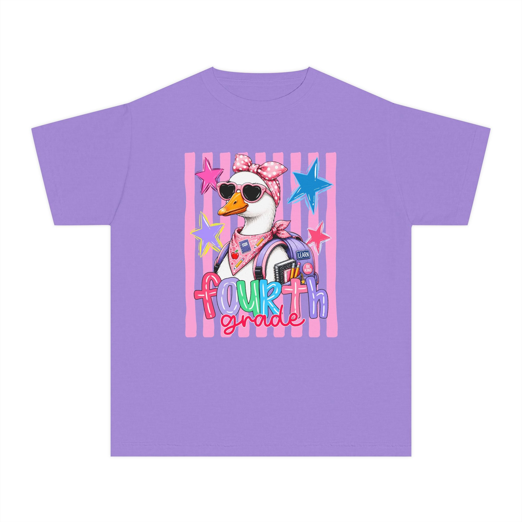 Fourth Grade Girl Duck Youth Tee — Cute Back-to-School Shirt for Girls