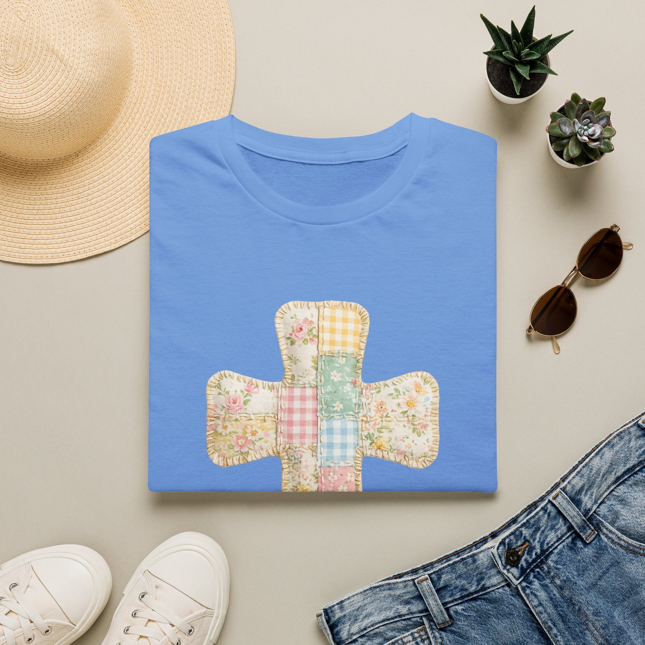 Patchwork Cross - Gildan Soft Style
