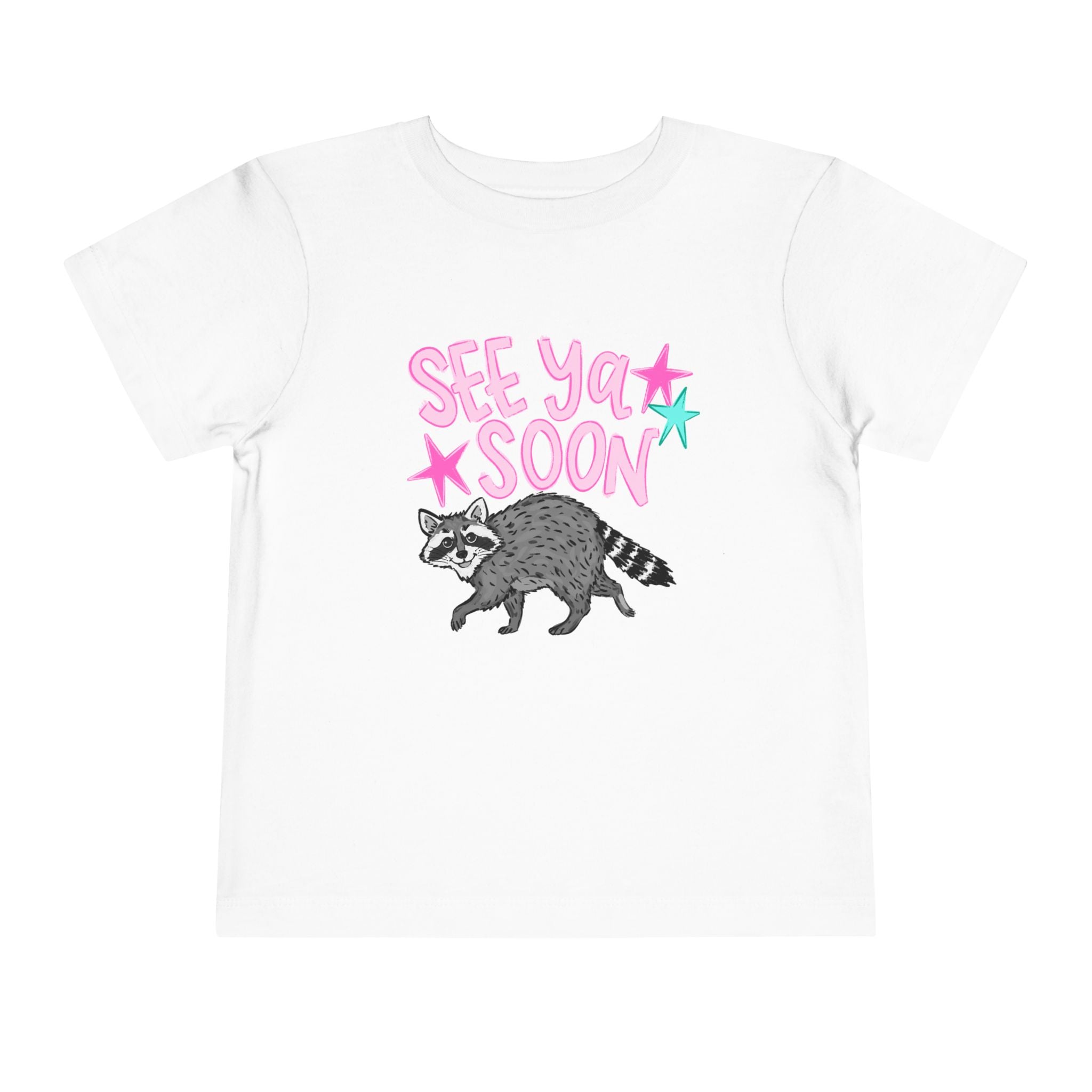 Toddler Tee — "See Ya Soon" Raccoon Graphic Shirt