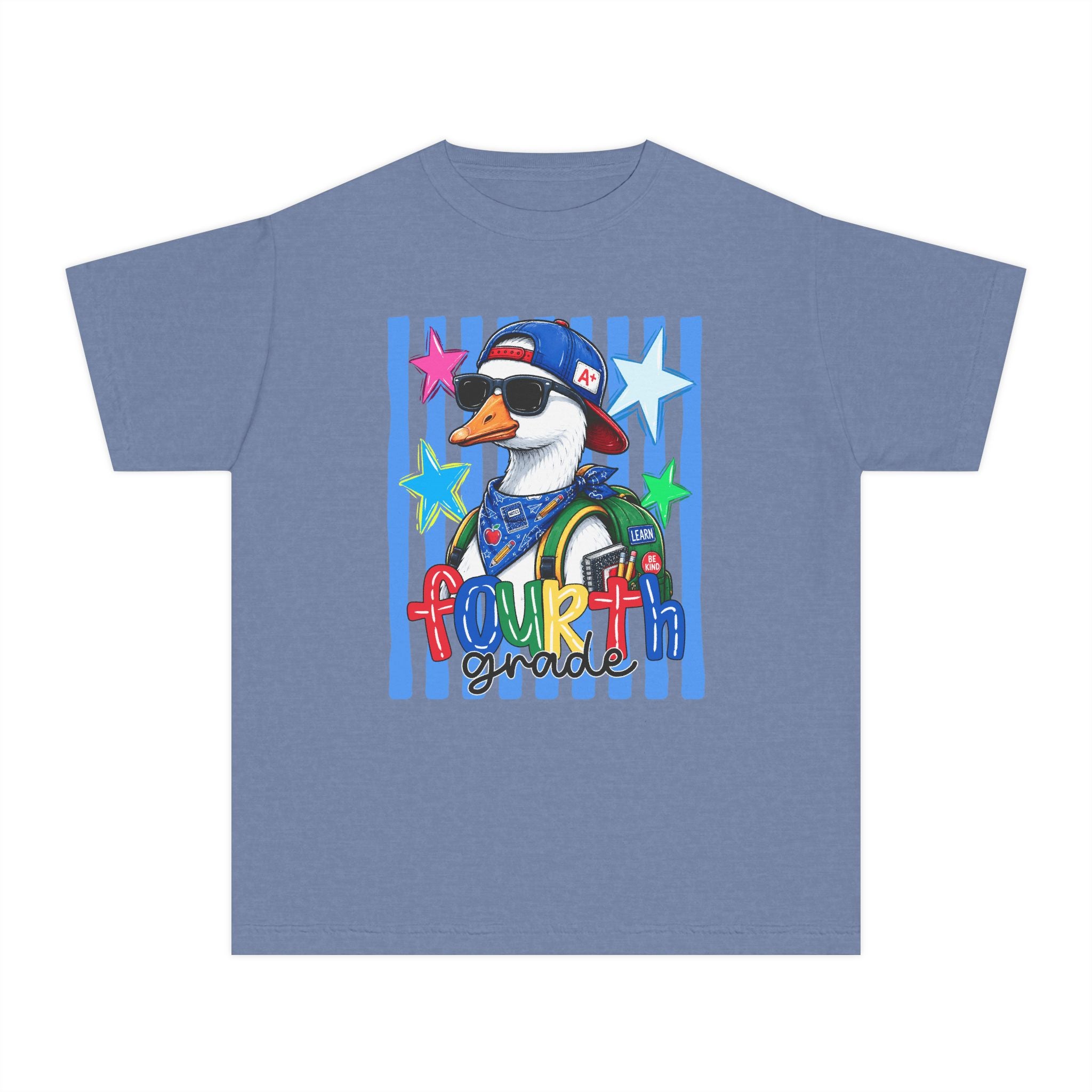 Fourth Grade Boy Duck Youth Tee — Back-to-School Cute Class Shirt
