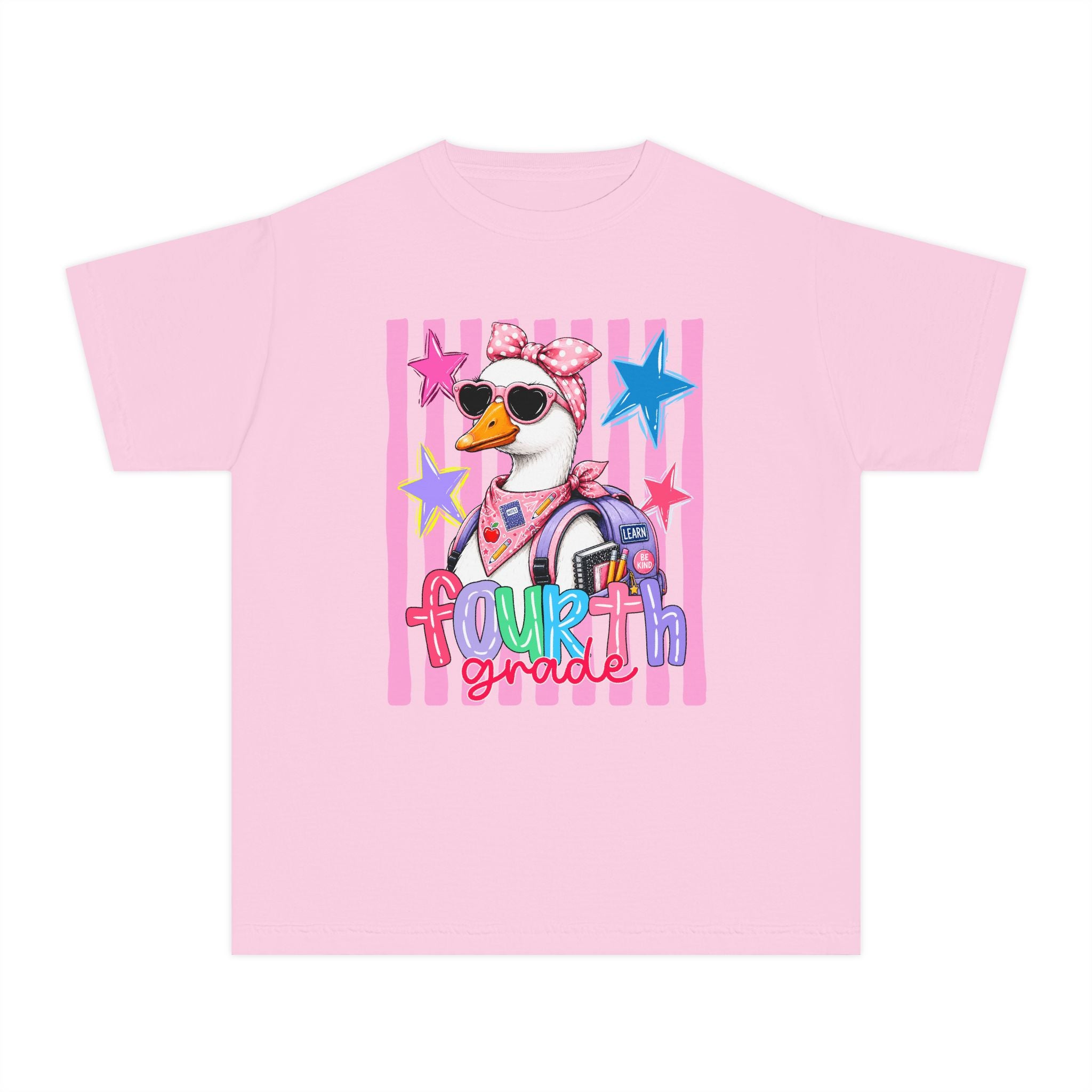 Fourth Grade Girl Duck Youth Tee — Cute Back-to-School Shirt for Girls