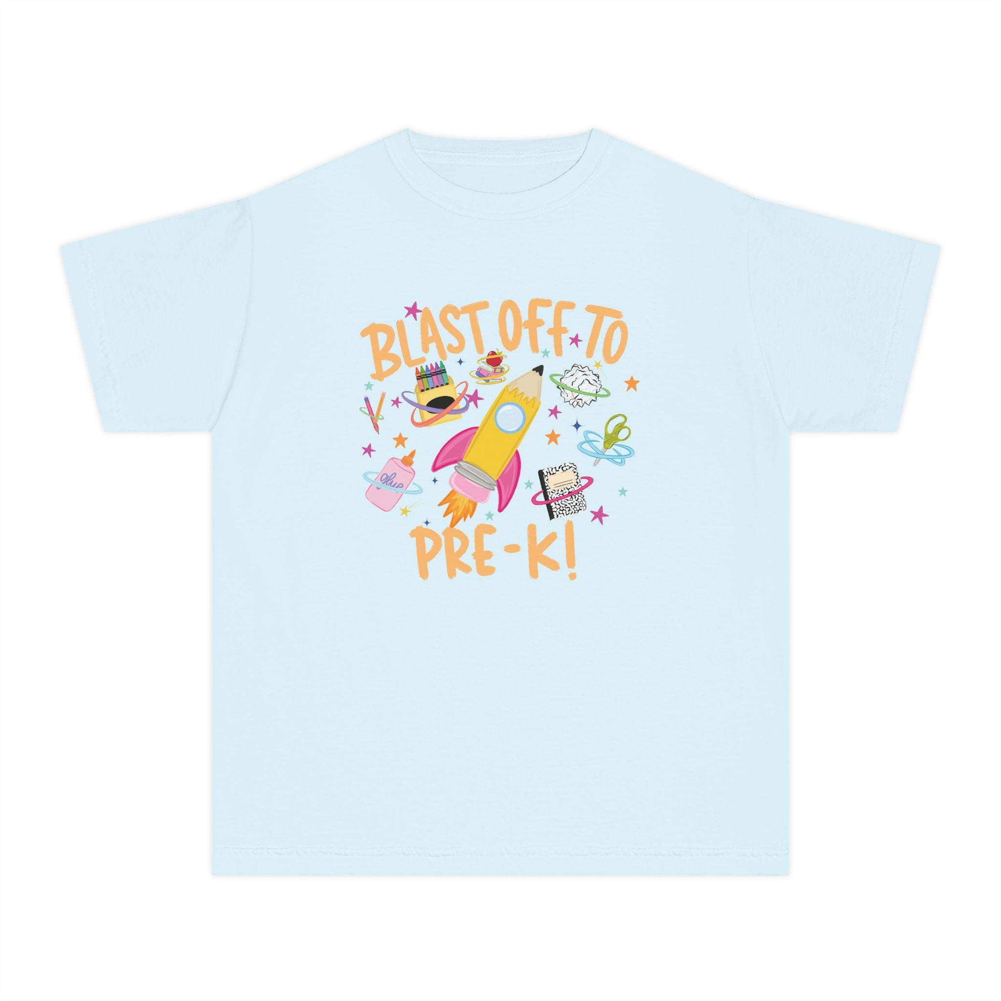 Blast Off to Pre-K! Youth Tee - Cute Rocket Back-to-School Shirt