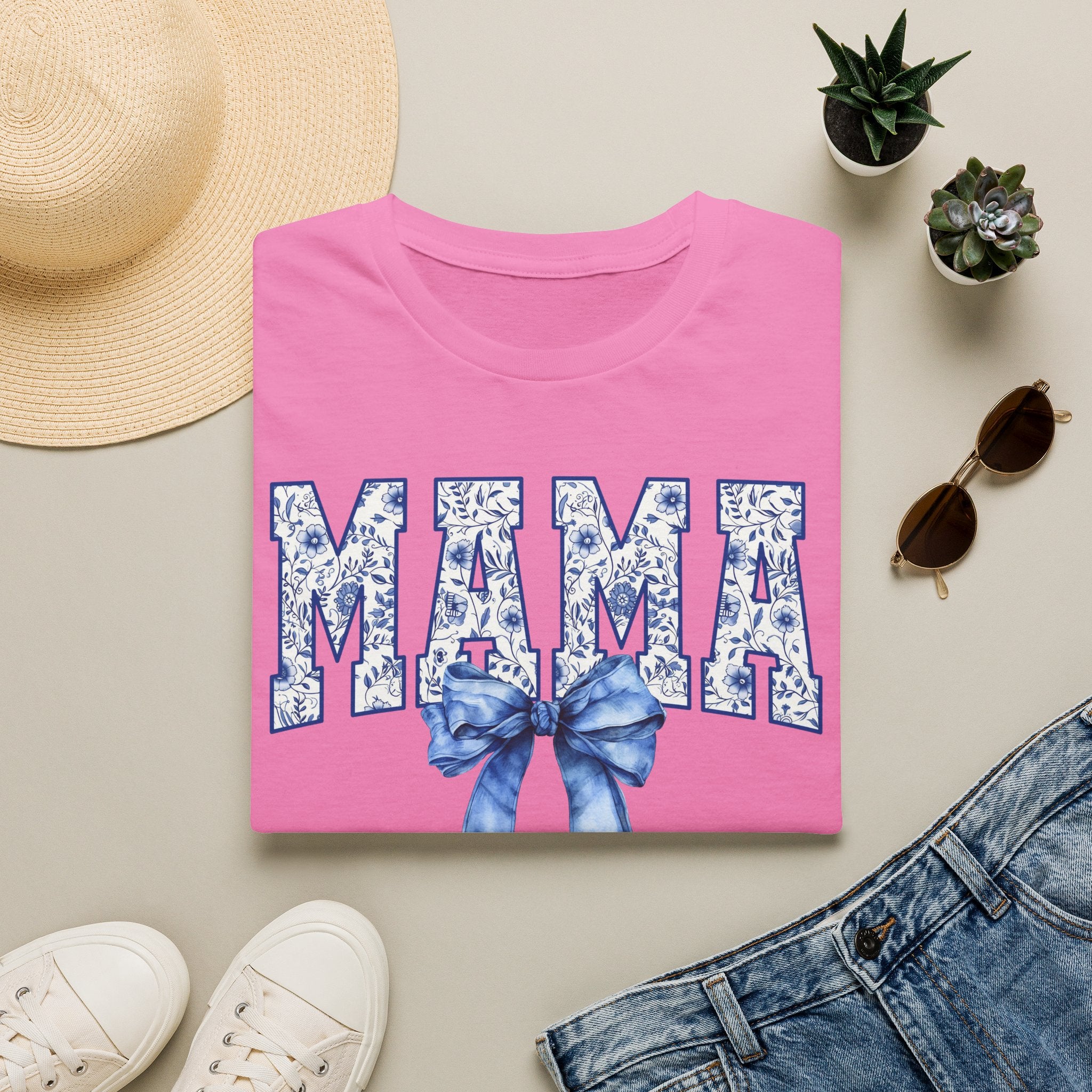 Mama Floral Bow T-Shirt — Mother's Day Graphic Tee