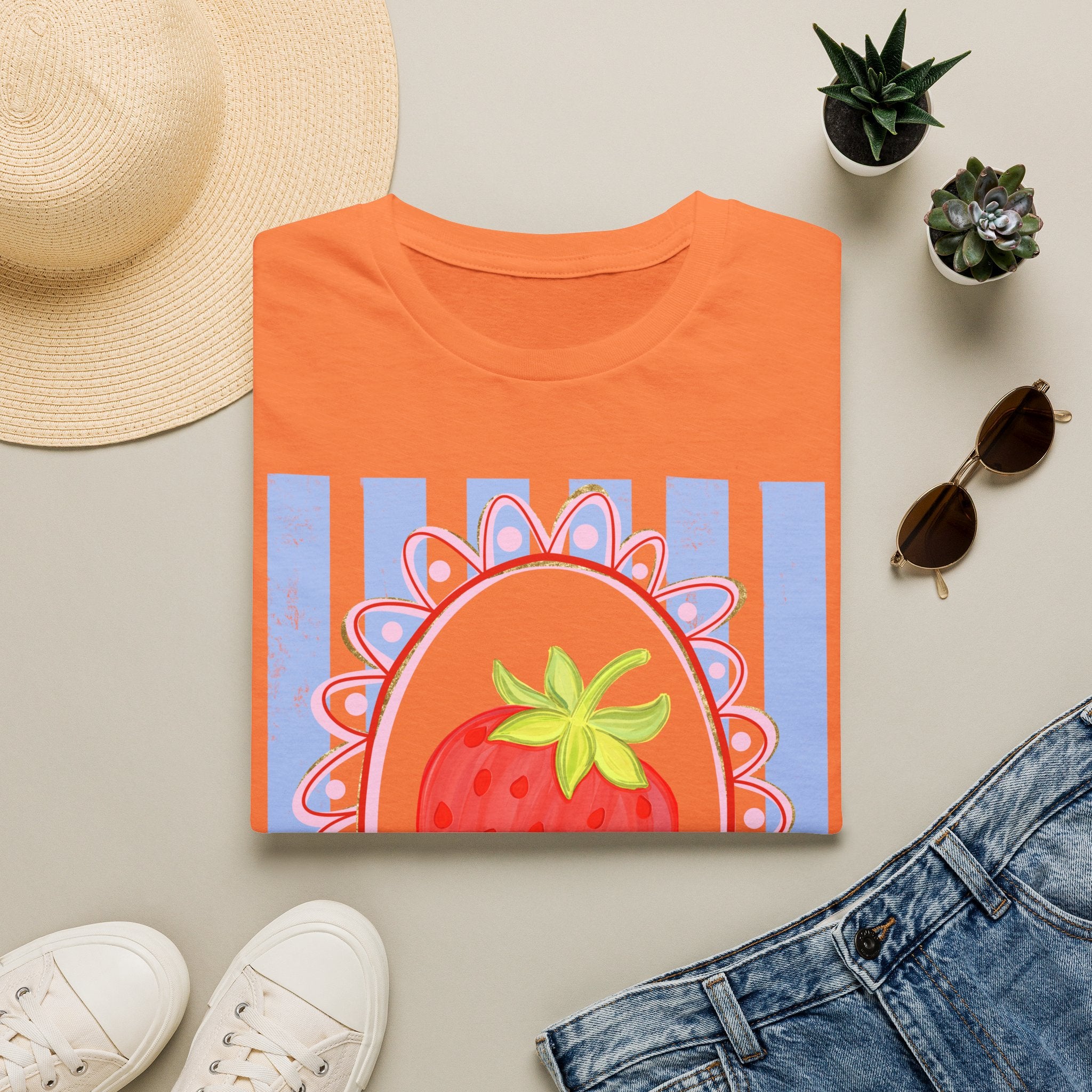 Strawberry with Frame - Gildan Soft Style