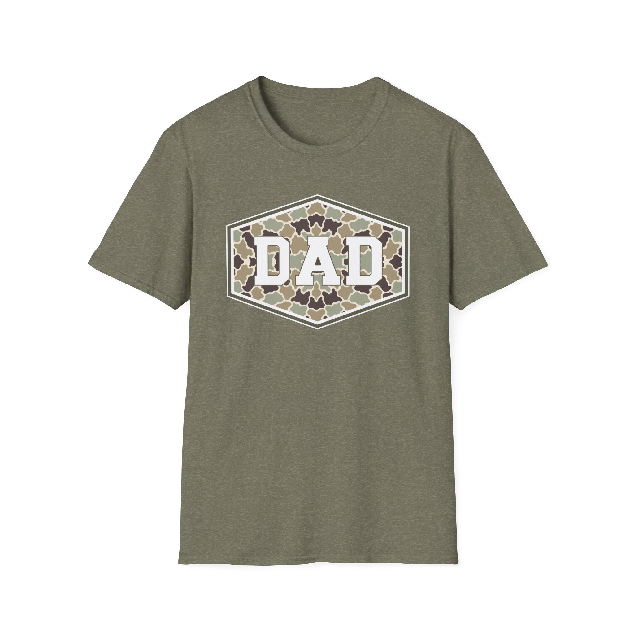 Dad Camo Badge- Gildan Soft Style