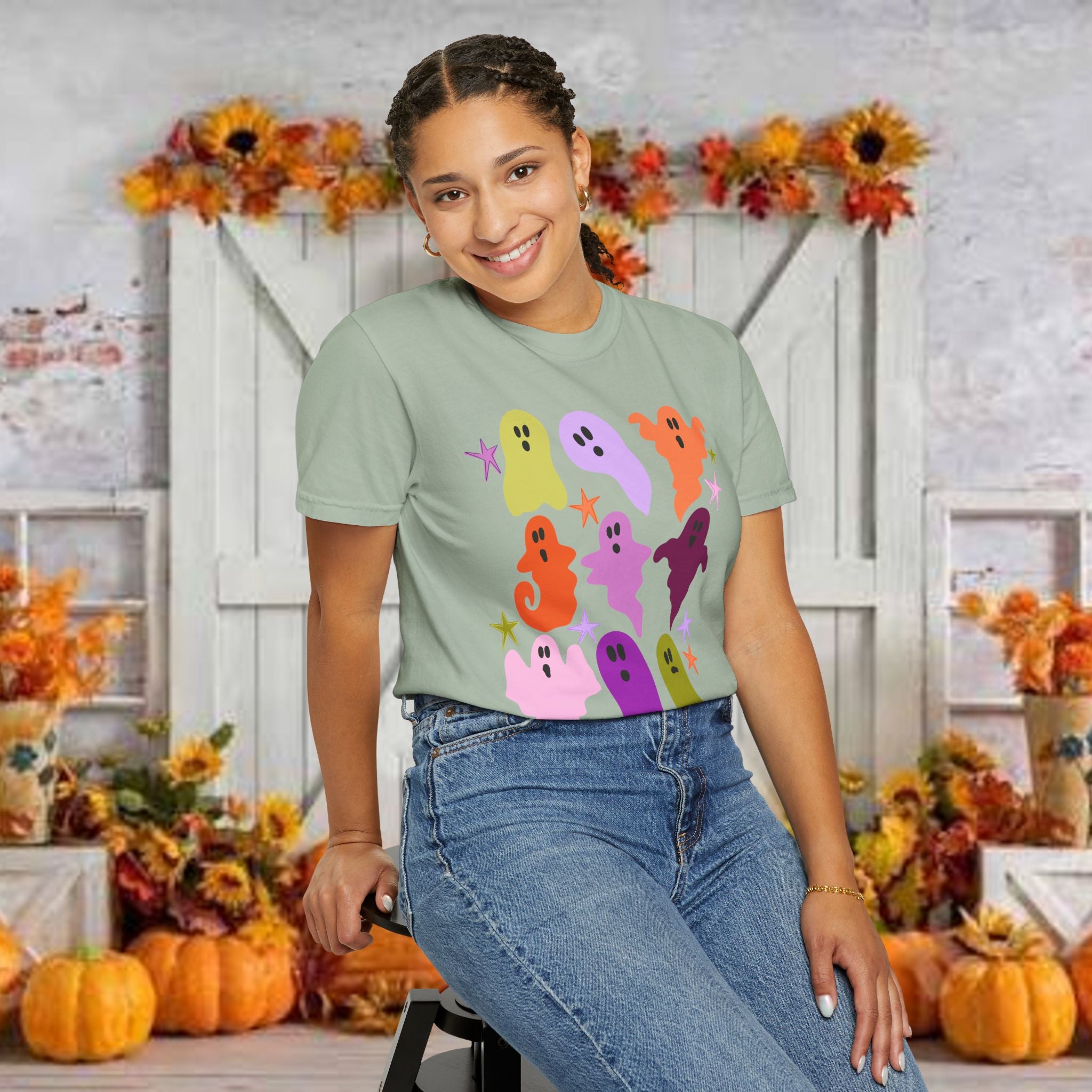 Cute Colorful Ghosts Halloween T-Shirt