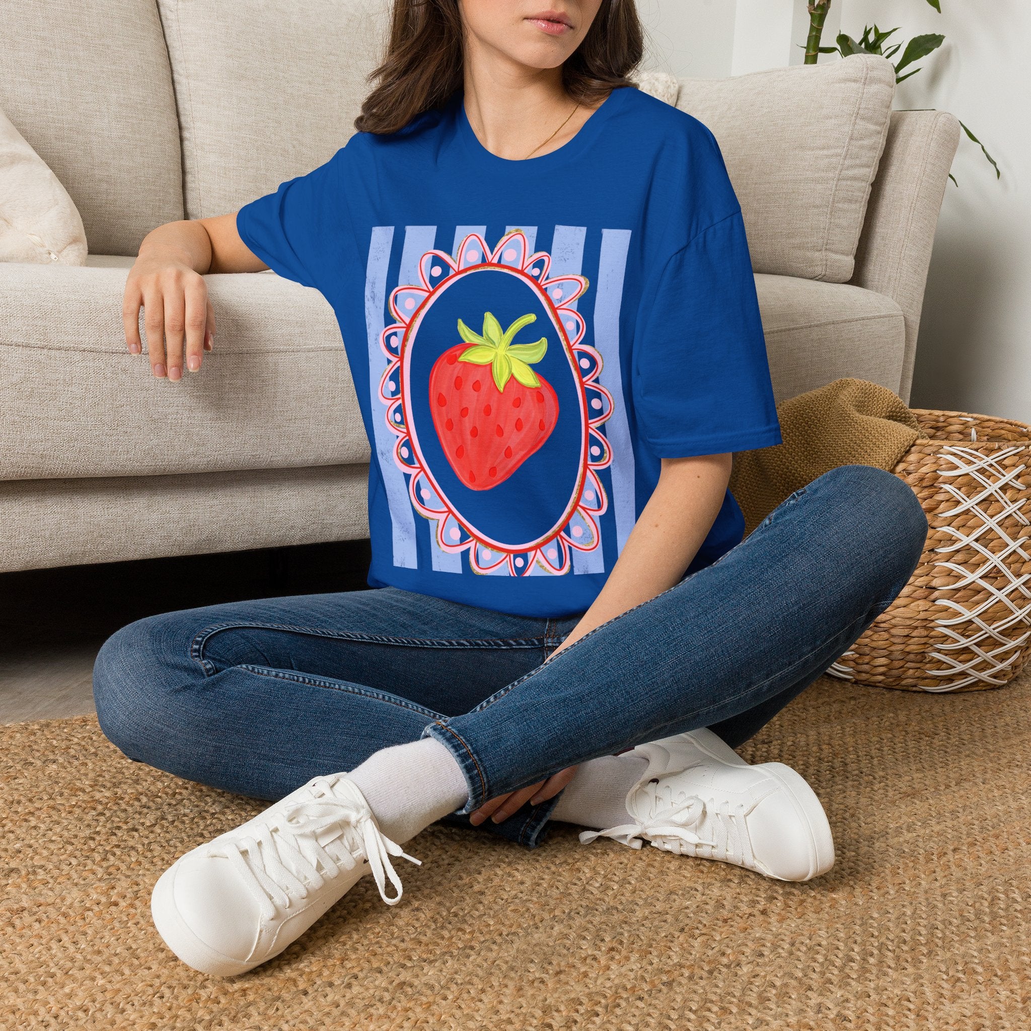 Strawberry with Frame - Gildan Soft Style