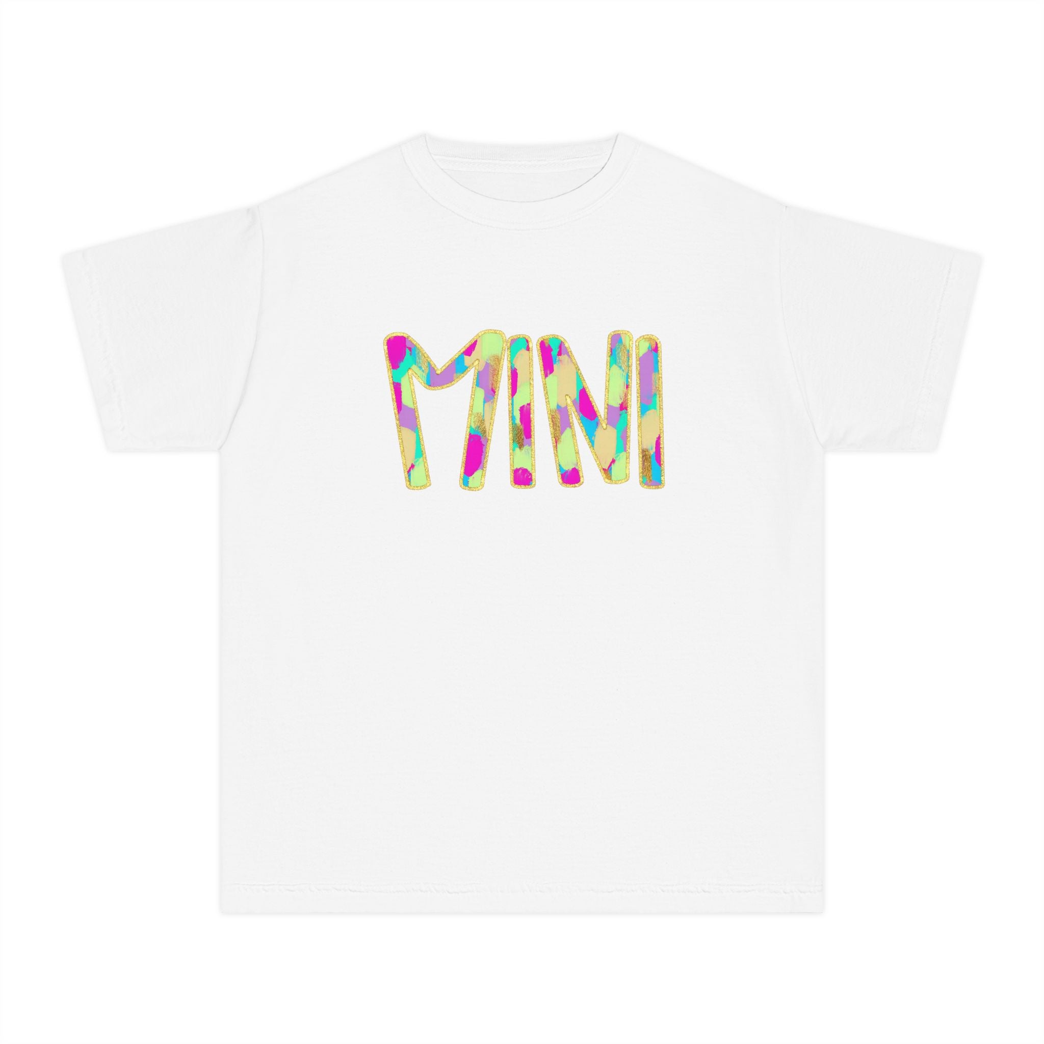 Youth Tee with Colorful 'MIM' Graphic — Vibrant Kid's Casual Shirt