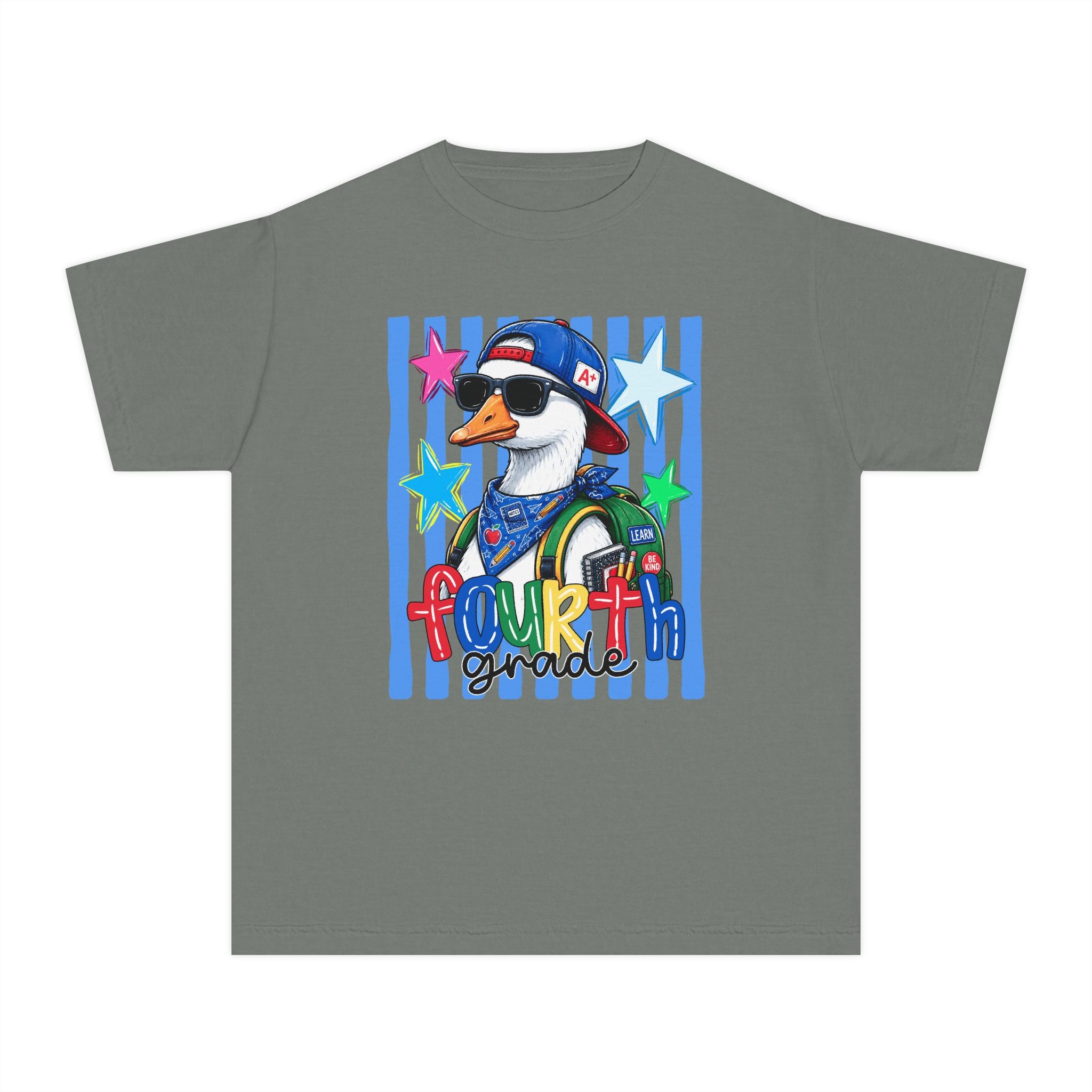 Fourth Grade Boy Duck Youth Tee — Back-to-School Cute Class Shirt