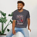 Truckers Are Human Too T‑Shirt – “We May Ride a Steel Horse but We Still Bleed” Patriotic Trucker Tee