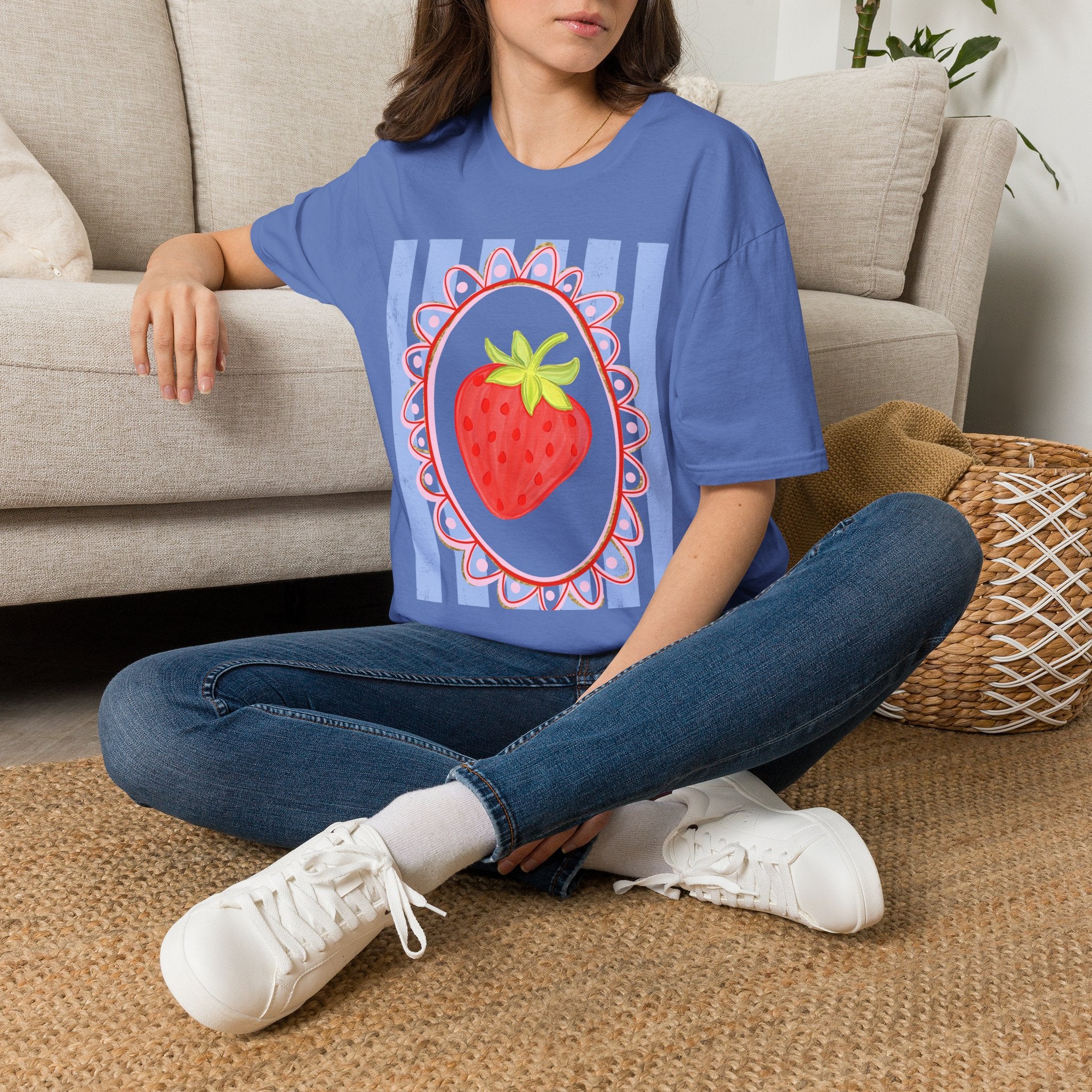 Strawberry with Frame - Gildan Soft Style