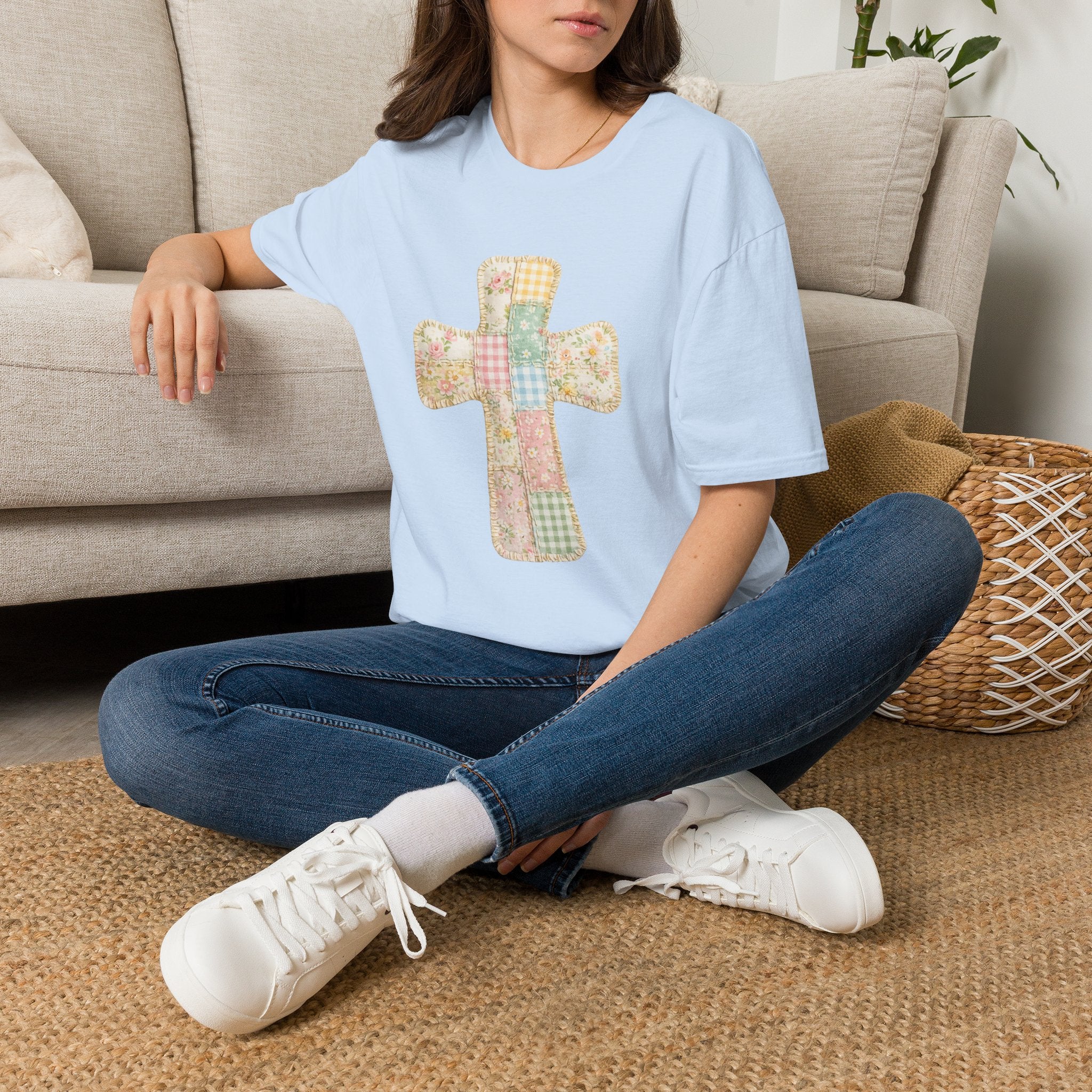 Patchwork Cross - Gildan Soft Style