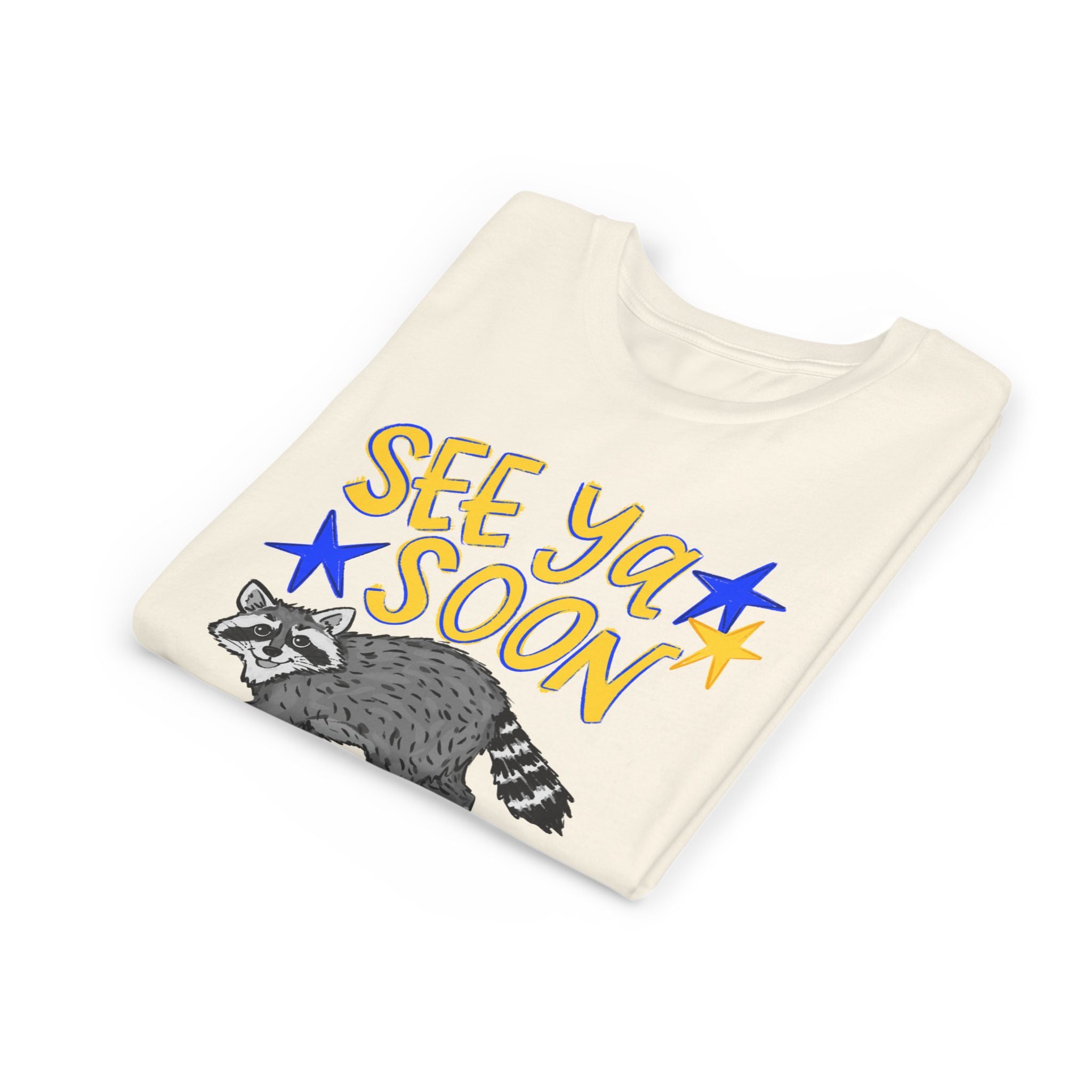 Youth Tee — “See Ya Soon” Raccoon Graphic Kids Shirt