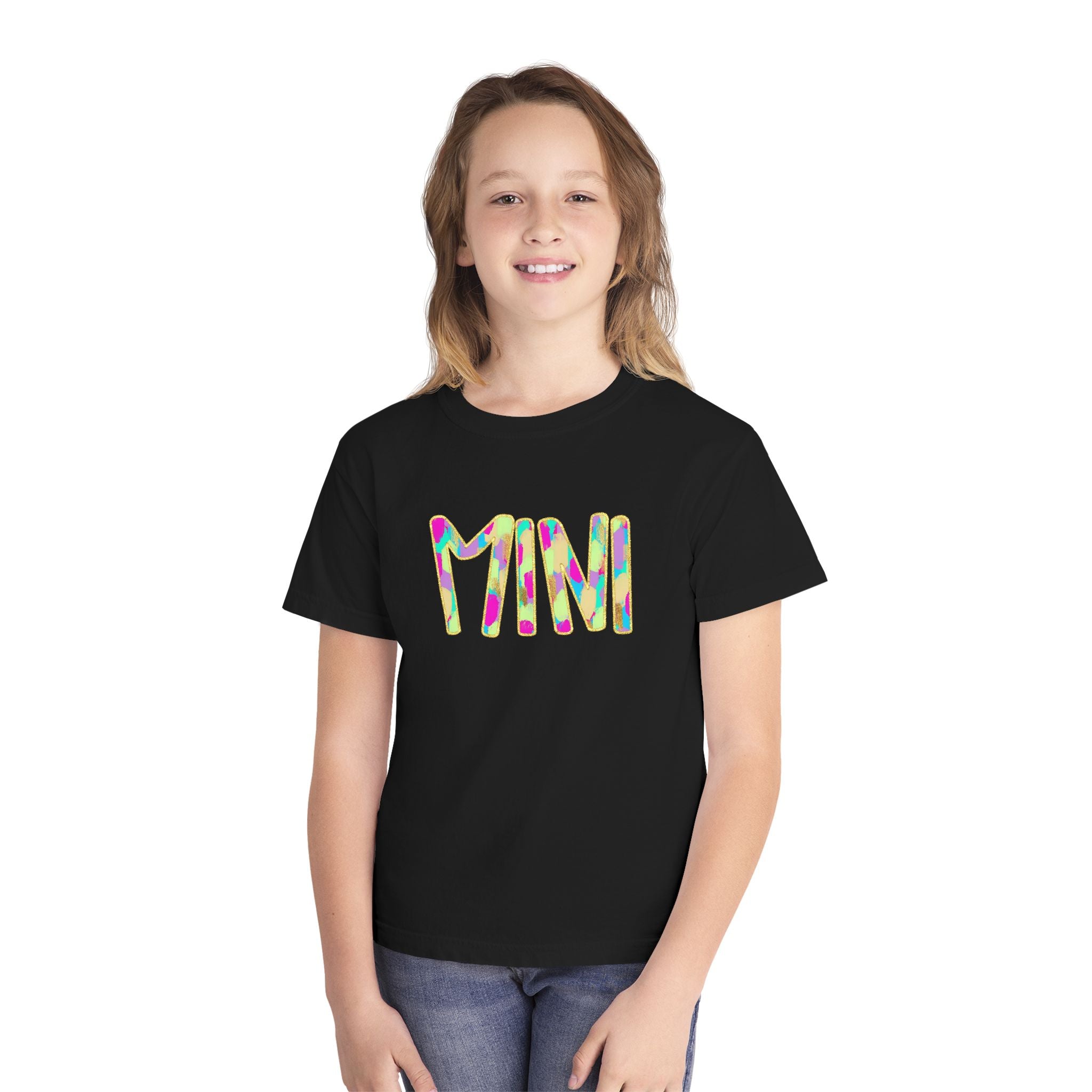 Youth Tee with Colorful 'MIM' Graphic — Vibrant Kid's Casual Shirt