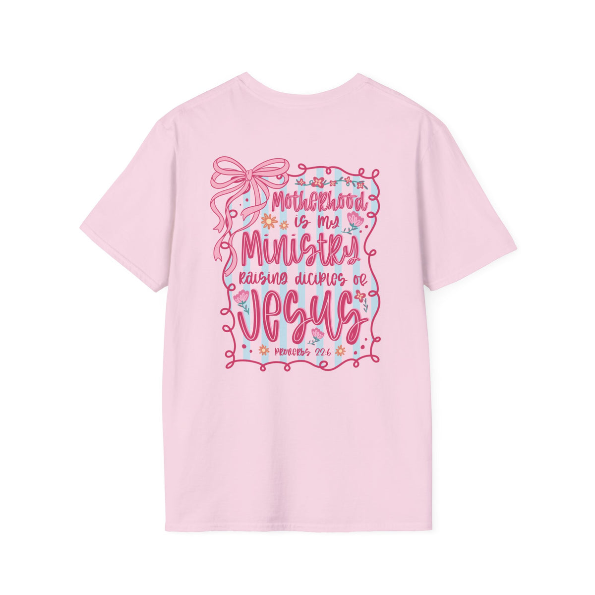 Motherhood is my Ministry Tee – Pink Ribbon Mom Graphic T-Shirt
