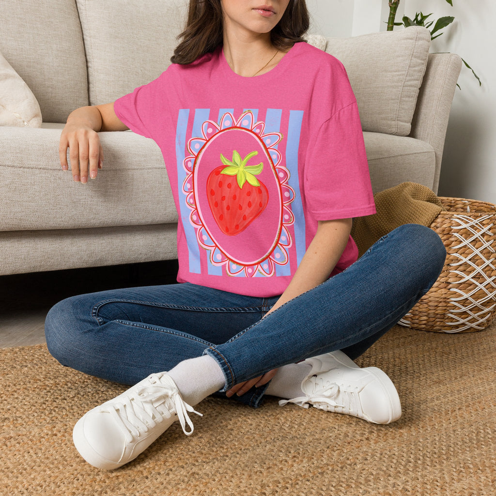 Strawberry with Frame - Gildan Soft Style