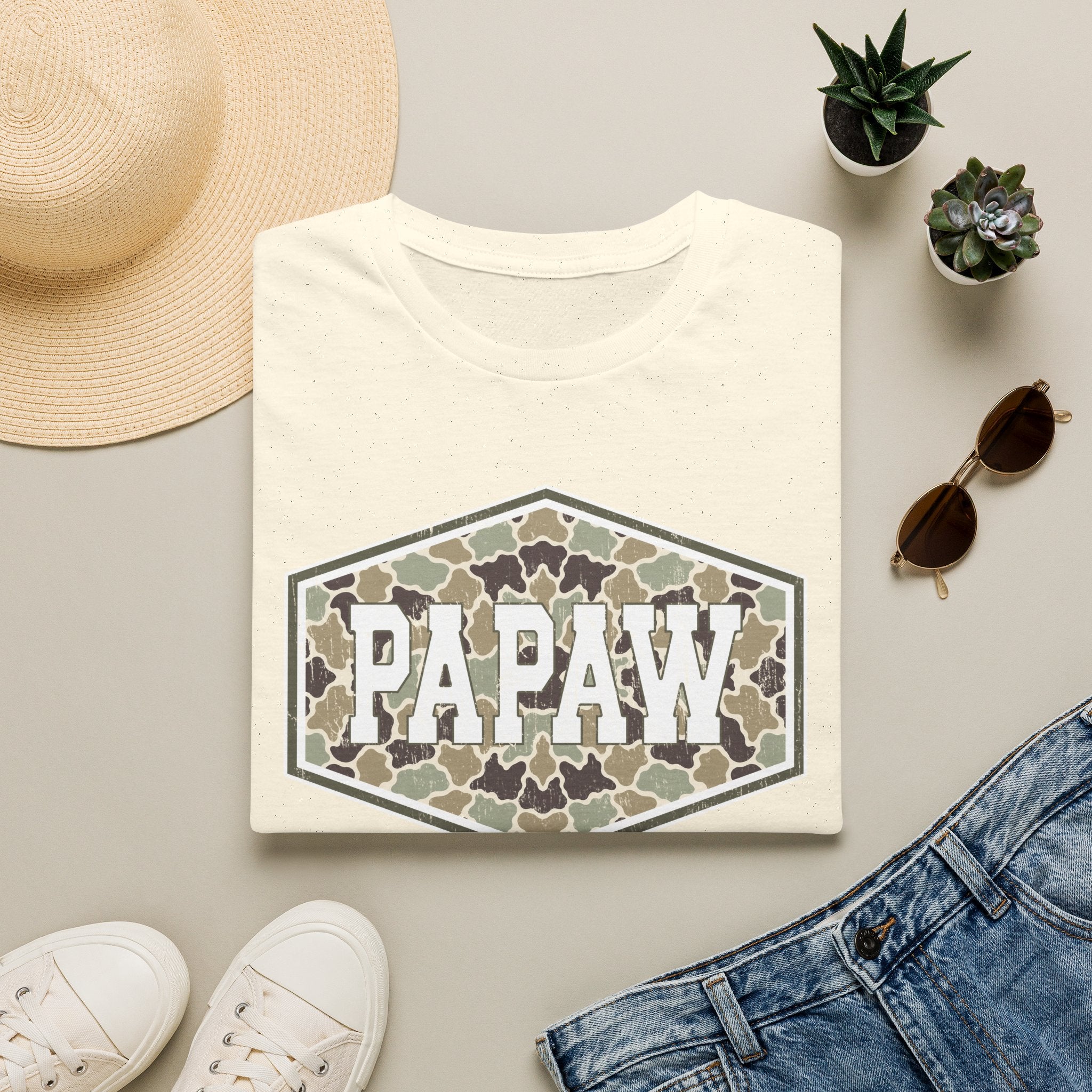 Papaw Camo- Gildan Soft Style