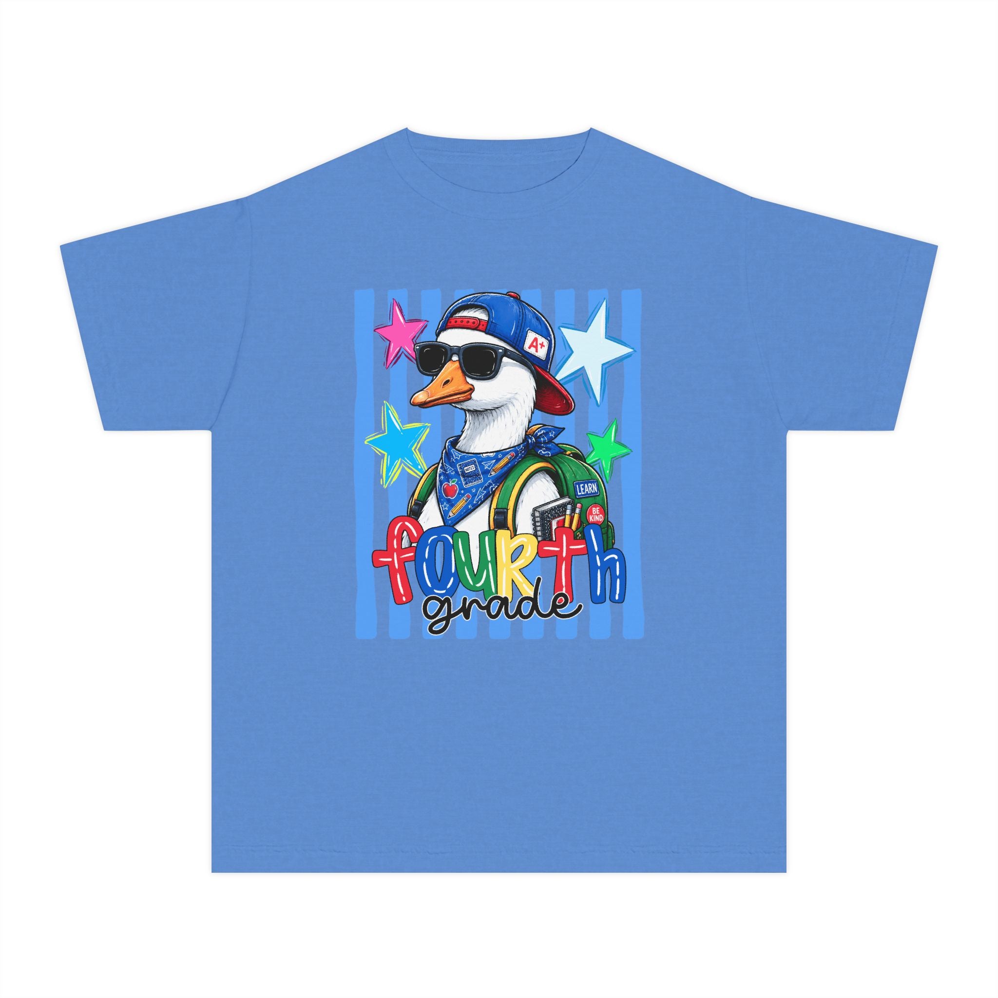 Fourth Grade Boy Duck Youth Tee — Back-to-School Cute Class Shirt