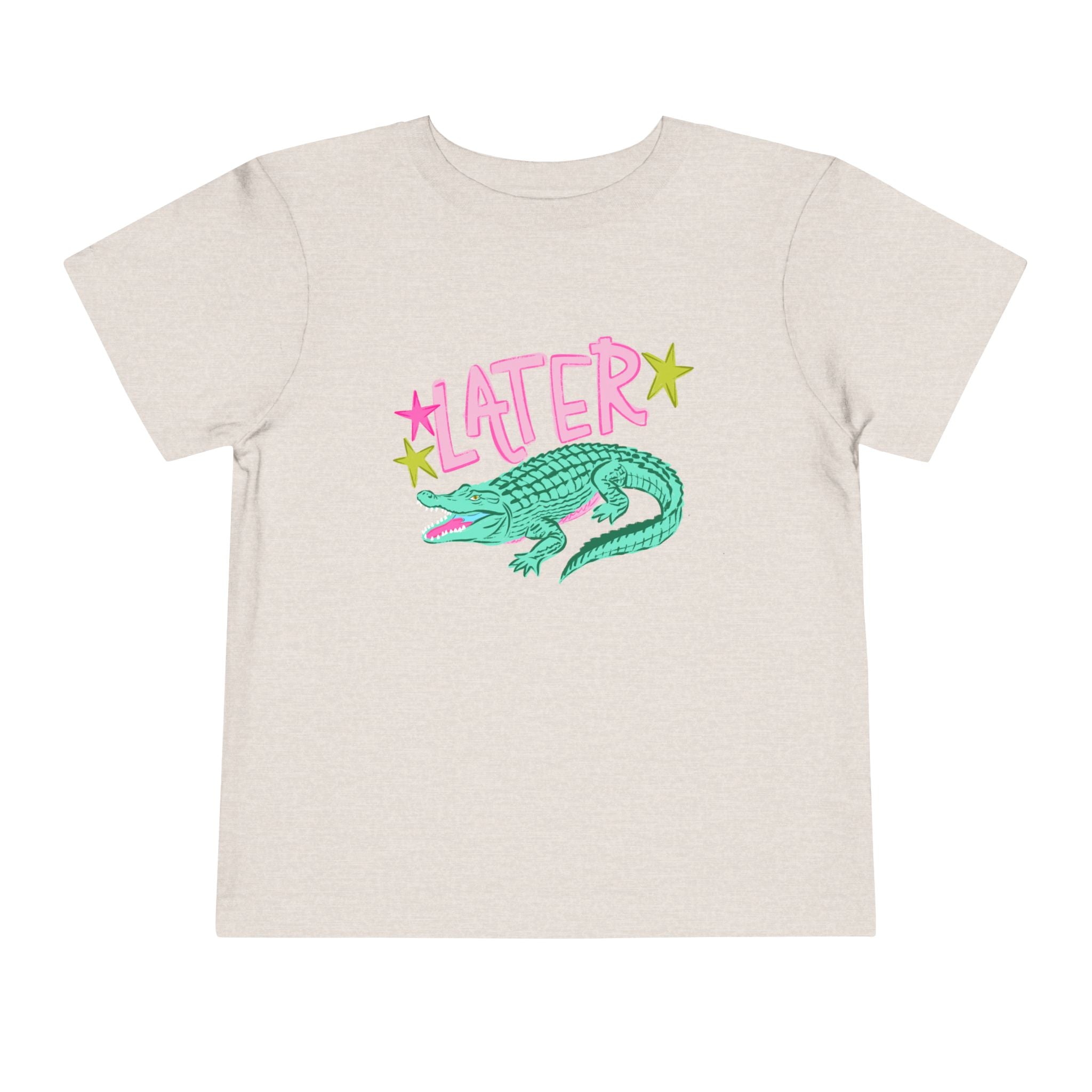 Toddler Tee — 'Later/After While' Cute Crocodile Graphic Shirt