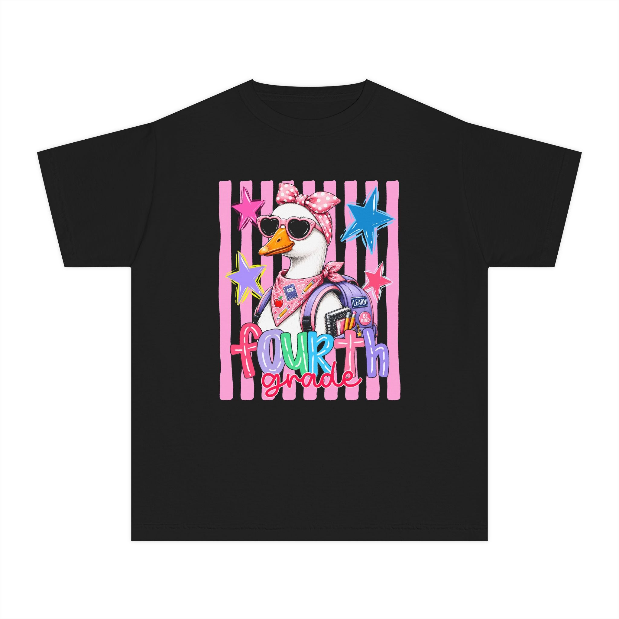 Fourth Grade Girl Duck Youth Tee — Cute Back-to-School Shirt for Girls